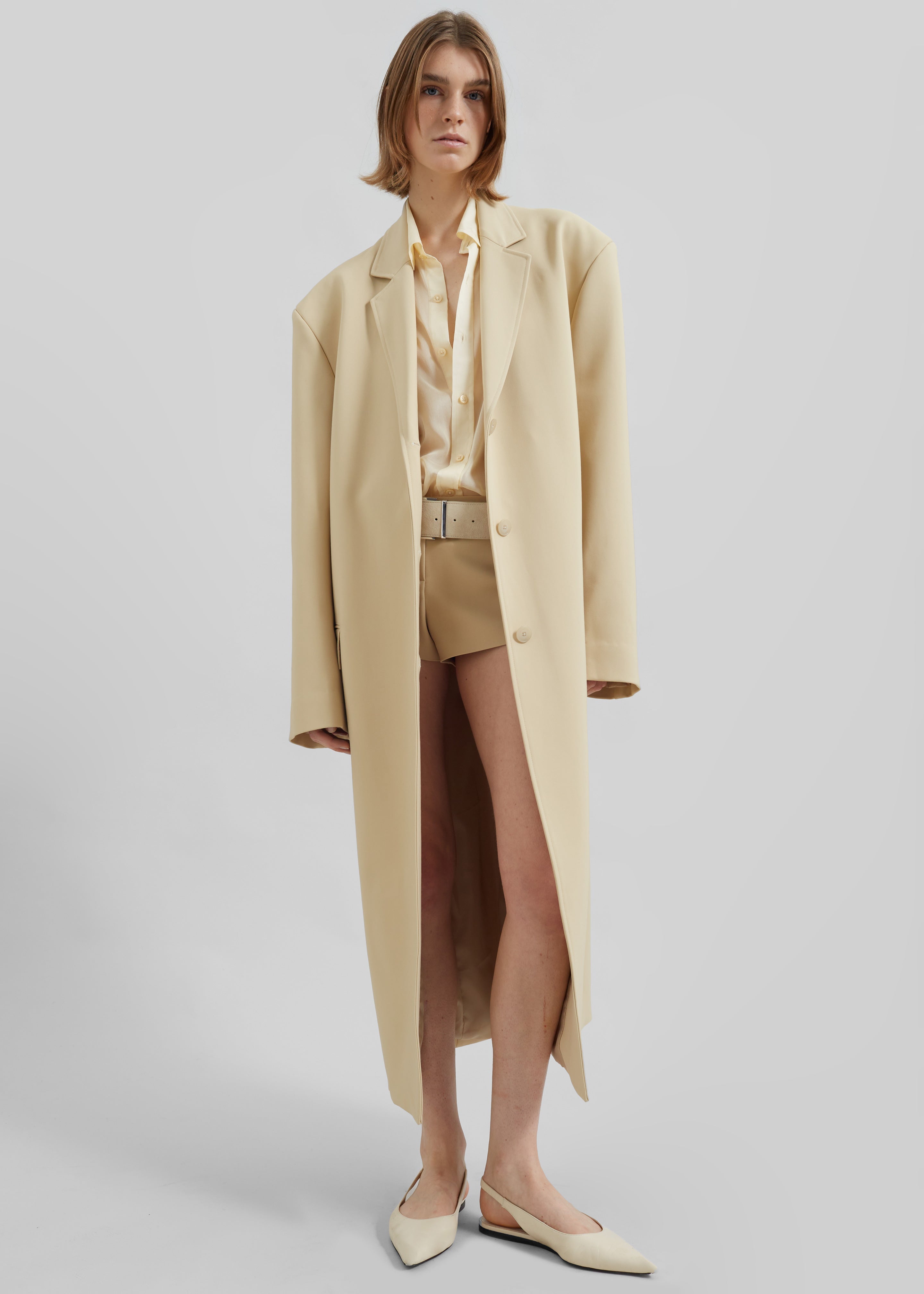 Tribeca Long Coat - Beige - 1