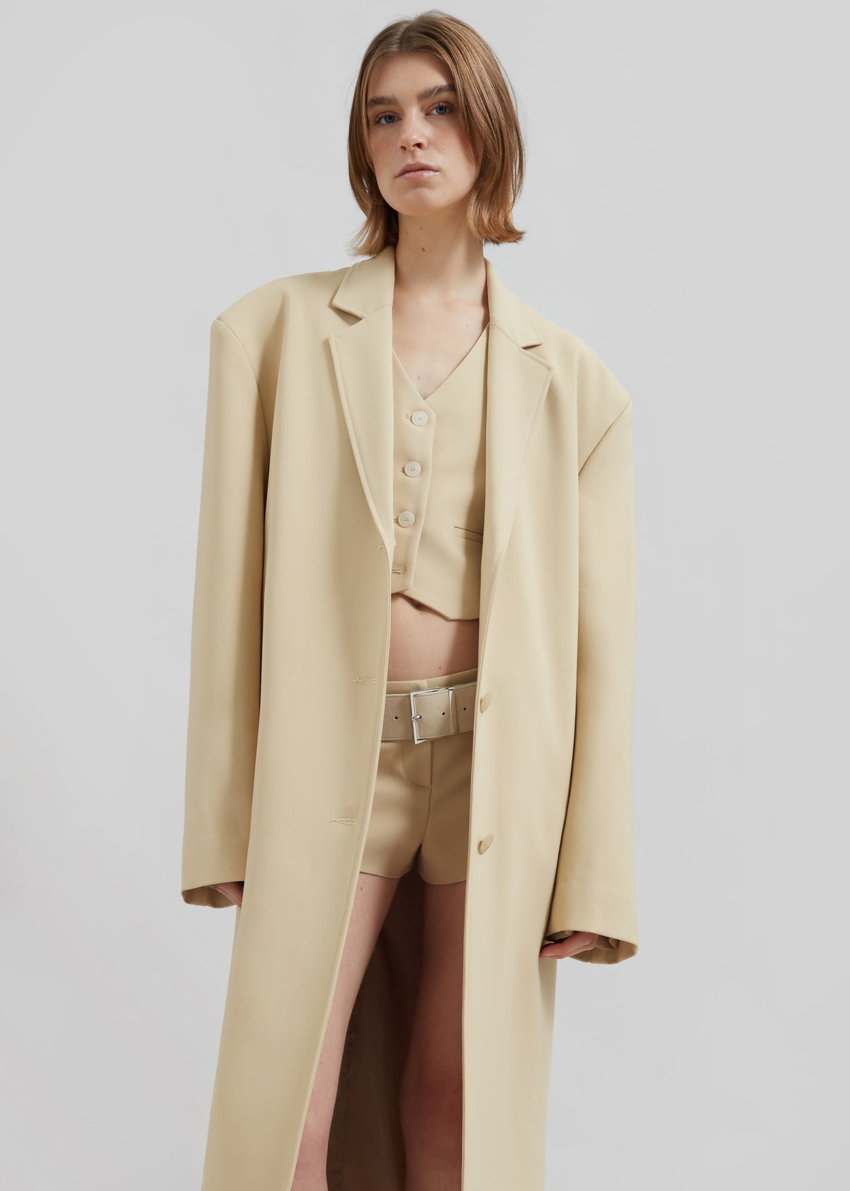 Tribeca Long Coat - Beige - 2