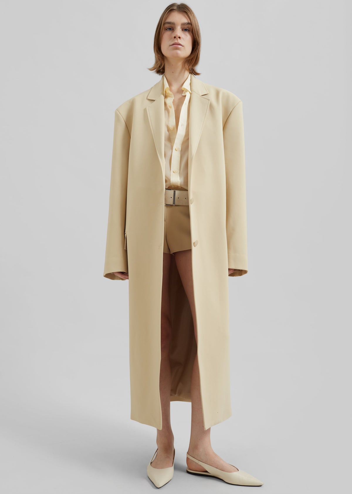 Tribeca Long Coat - Beige - 5