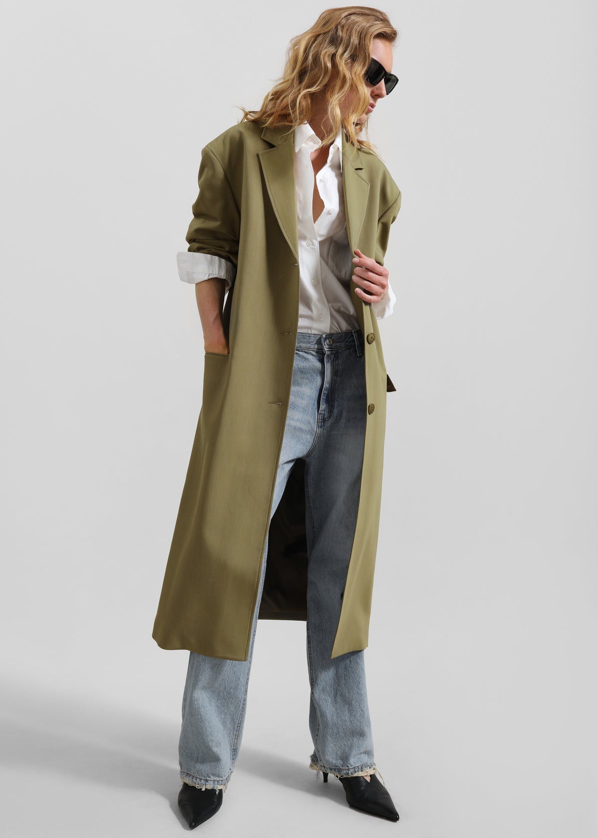Tribeca Long Coat - Khaki - 7