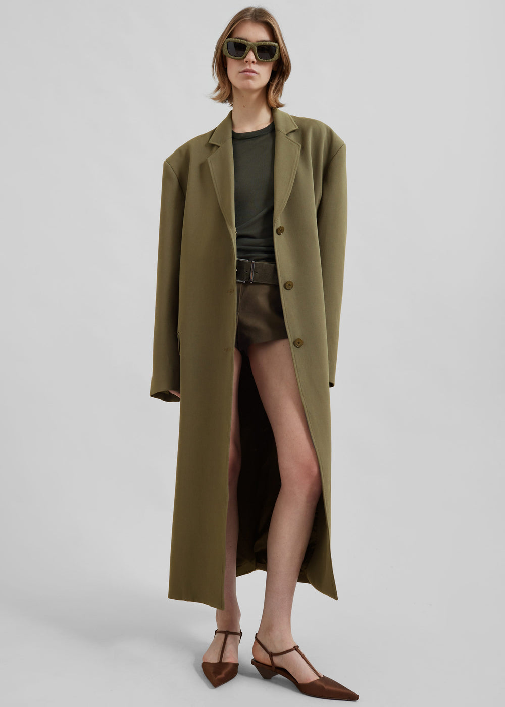 Tribeca Long Coat - Khaki