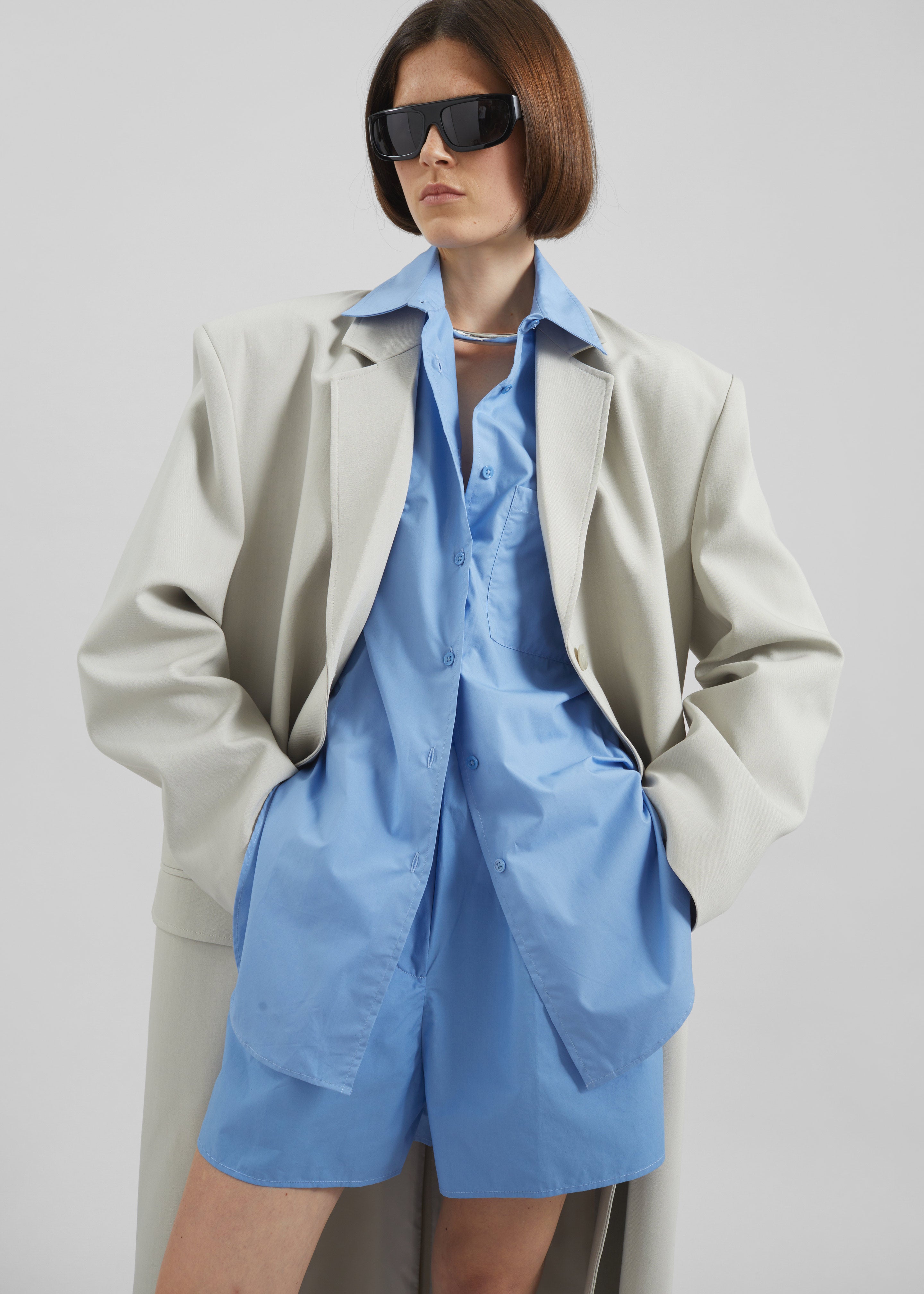 Tribeca Long Coat - Stone - 2