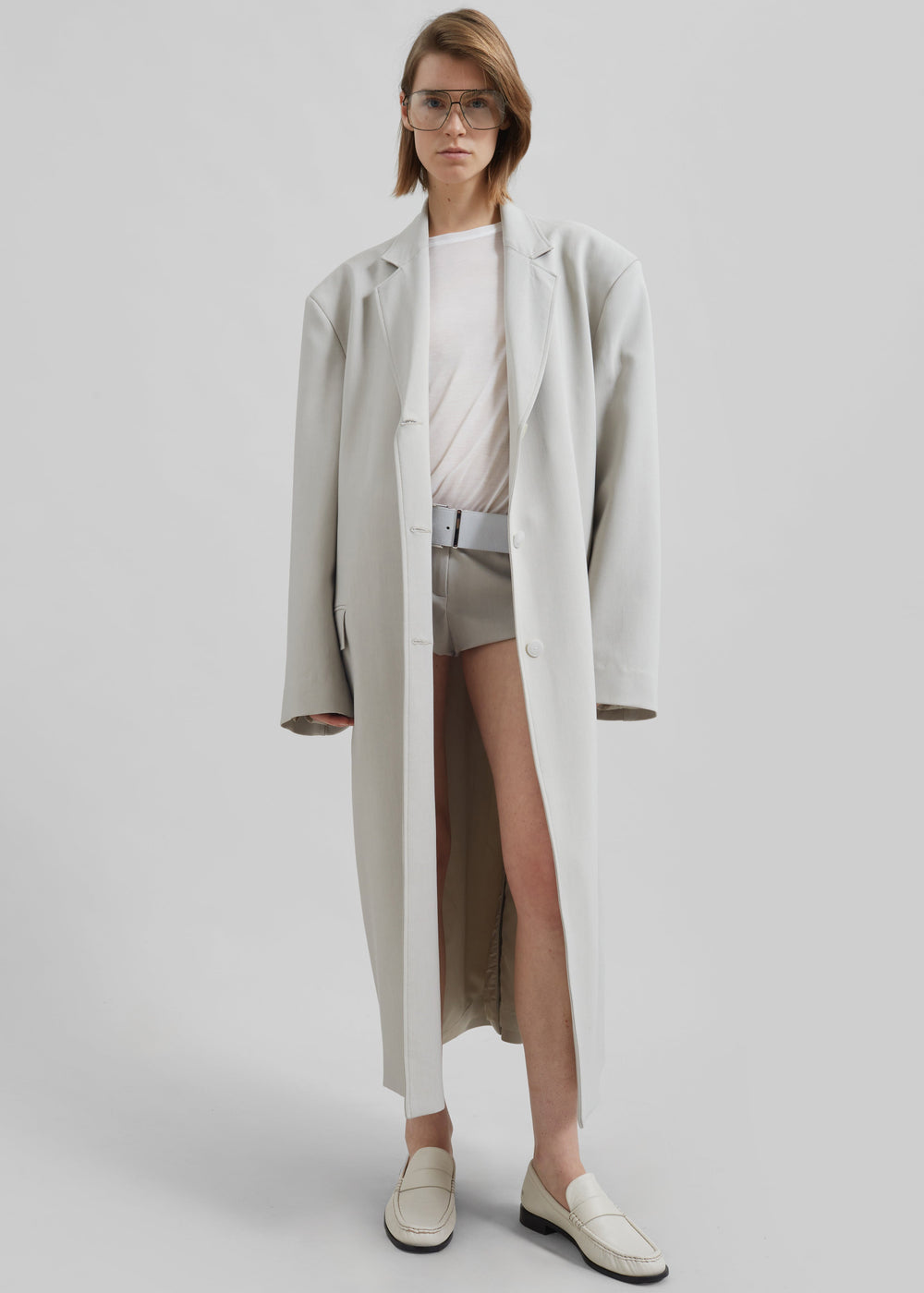 Tribeca Long Coat - Stone - 1