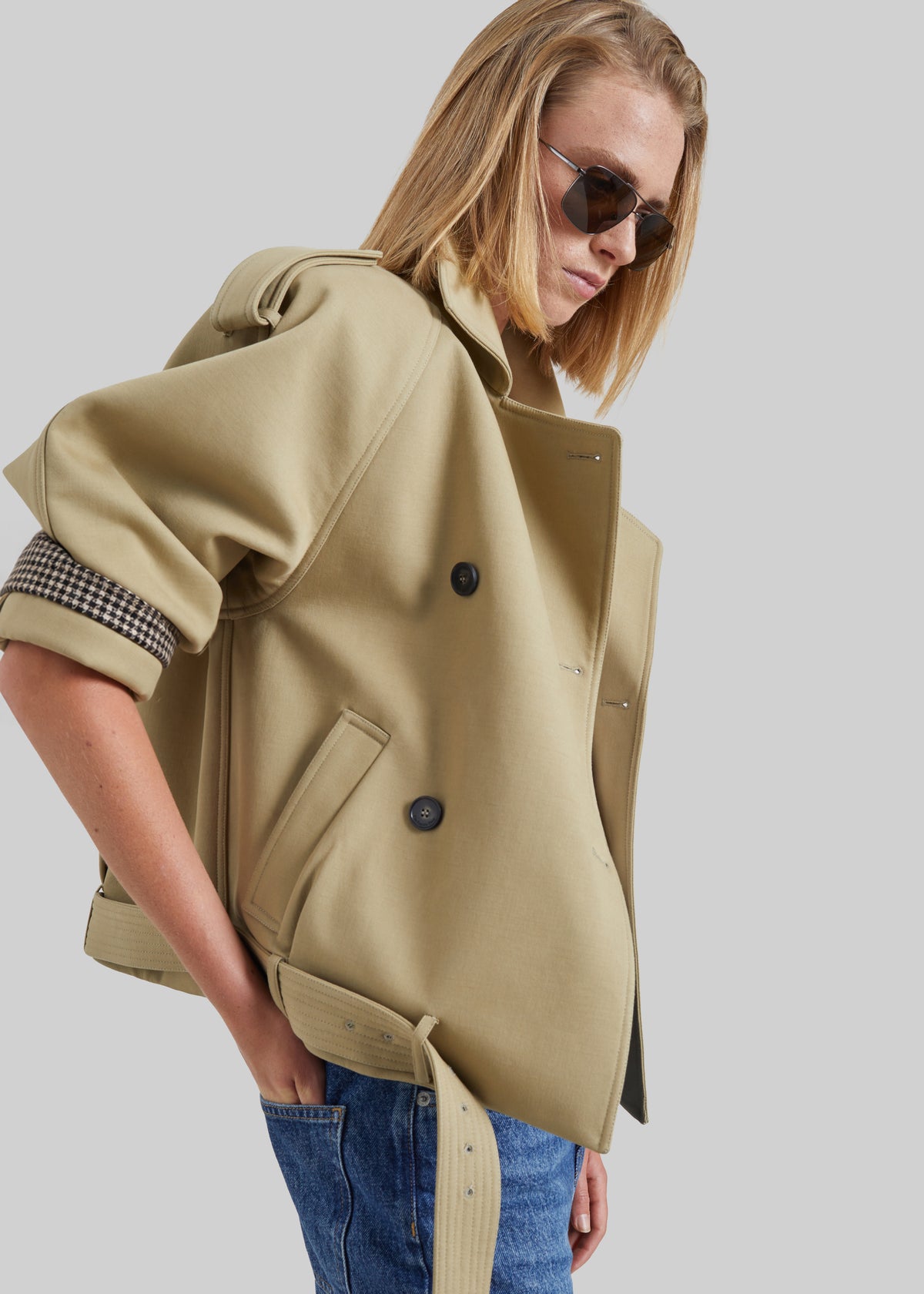 Trench corto Trina - Beige
