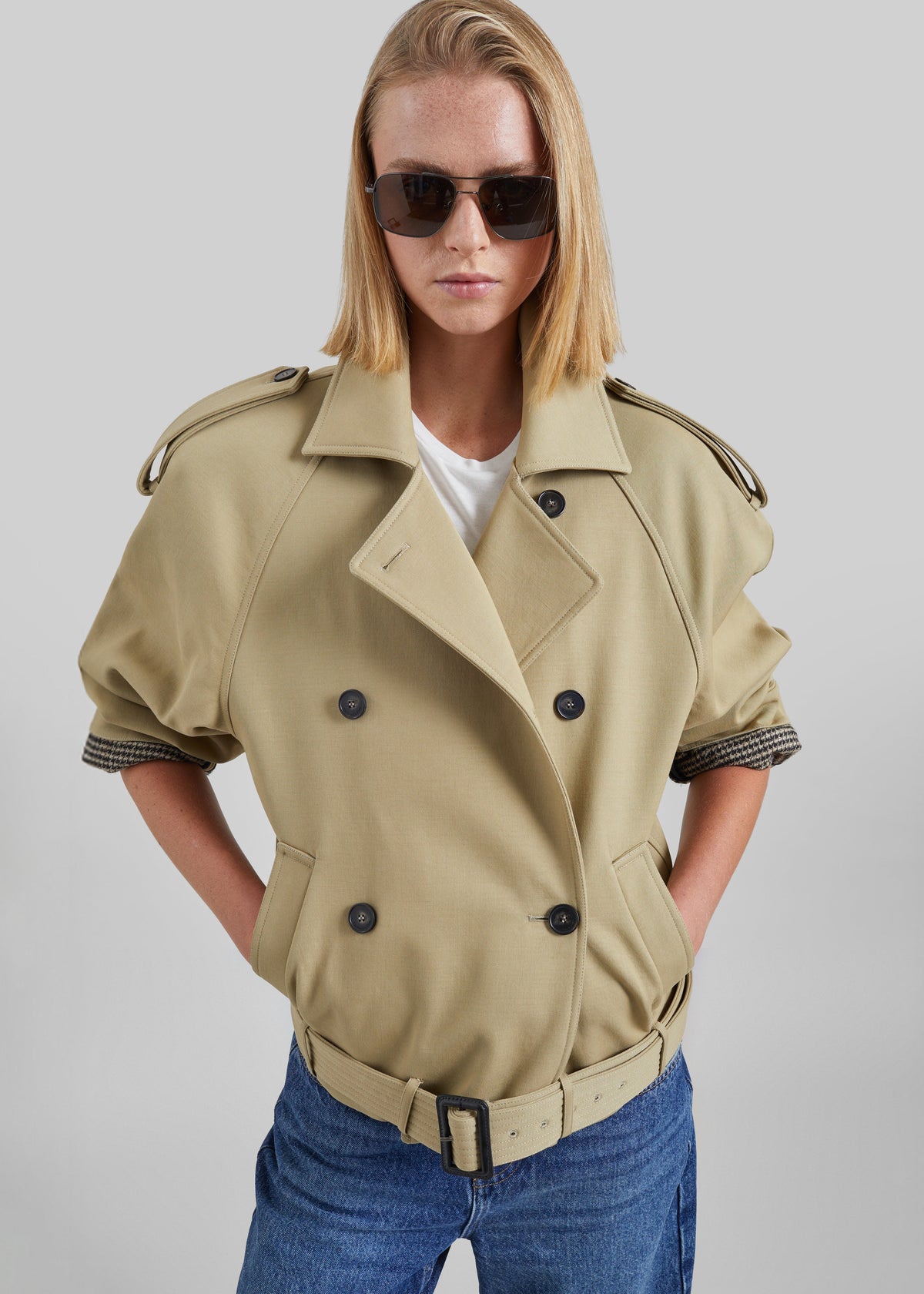 Trench corto Trina - Beige