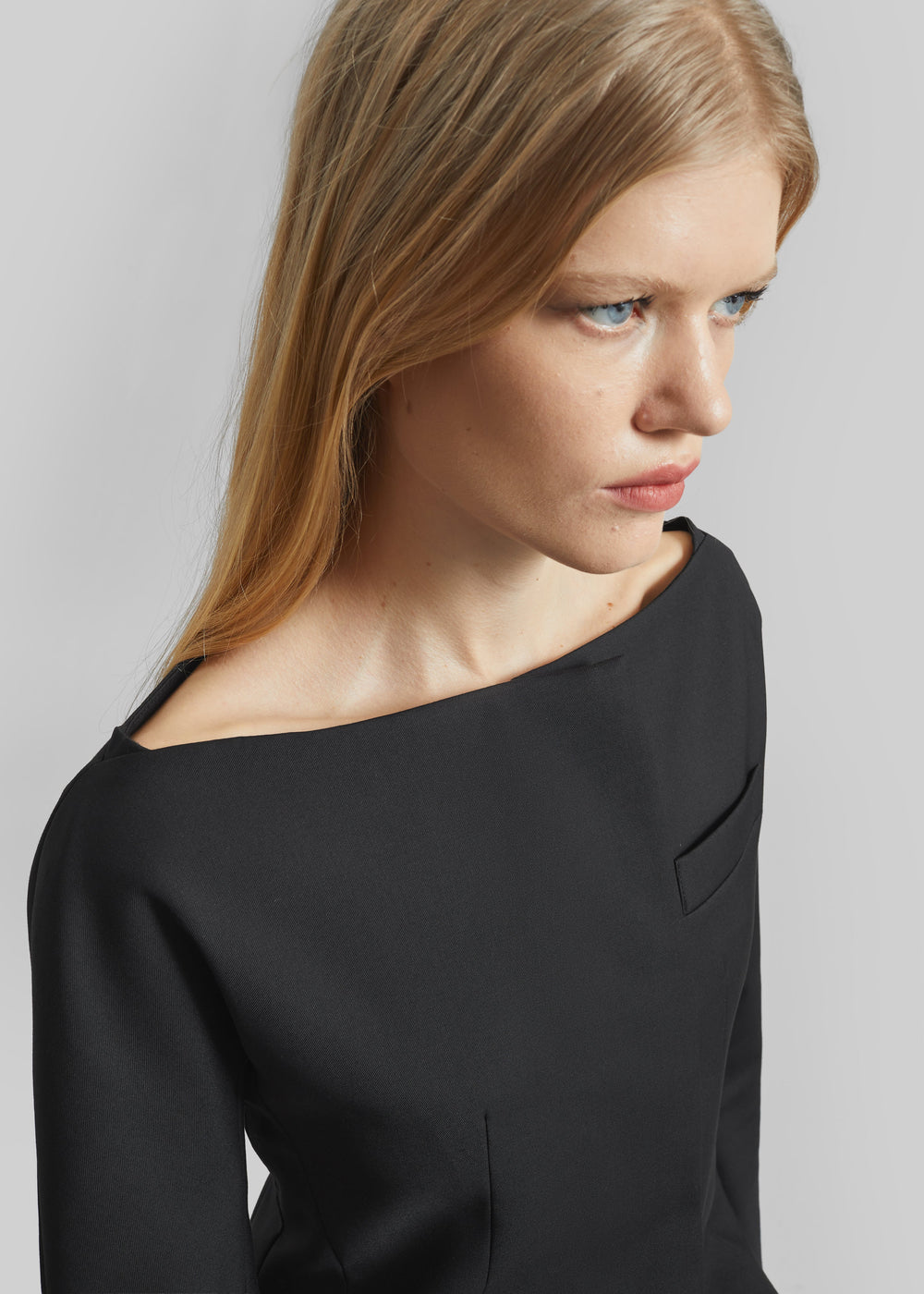 Troense Boatneck Tailored Blazer - Black - 1