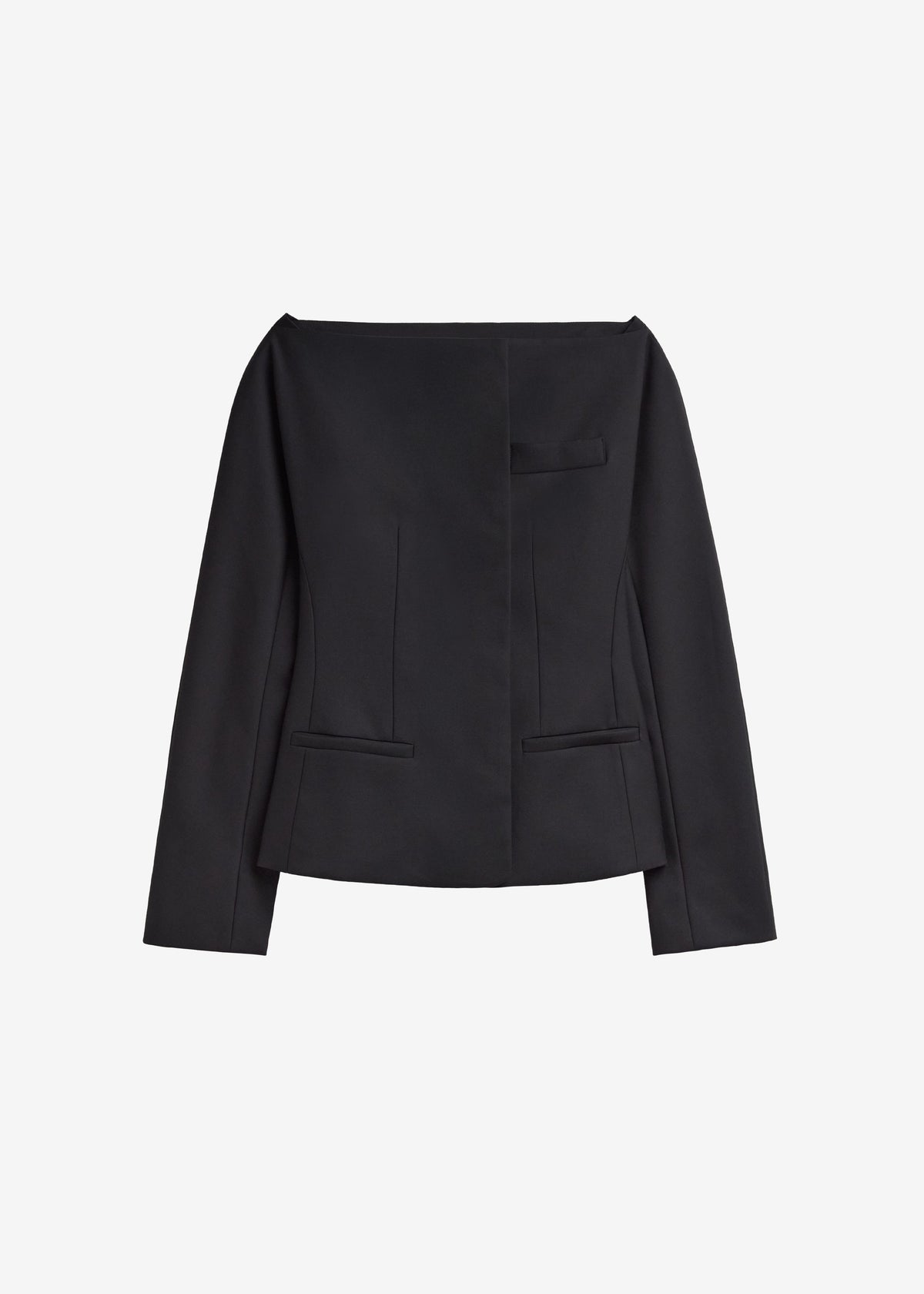 Troense Boatneck Tailored Blazer - Black - 9