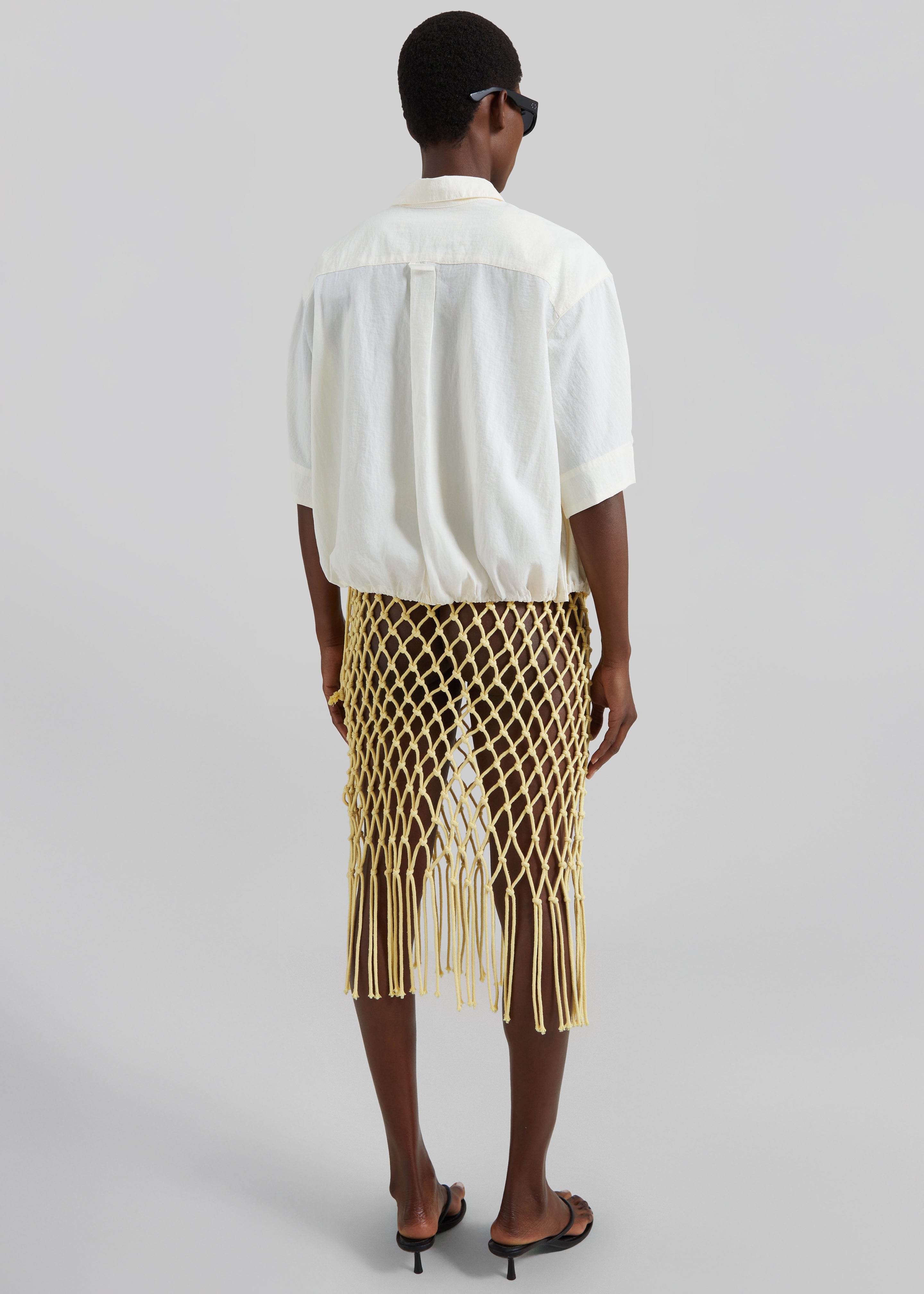 Tropea Macrame Skirt - Pale Yellow - 9