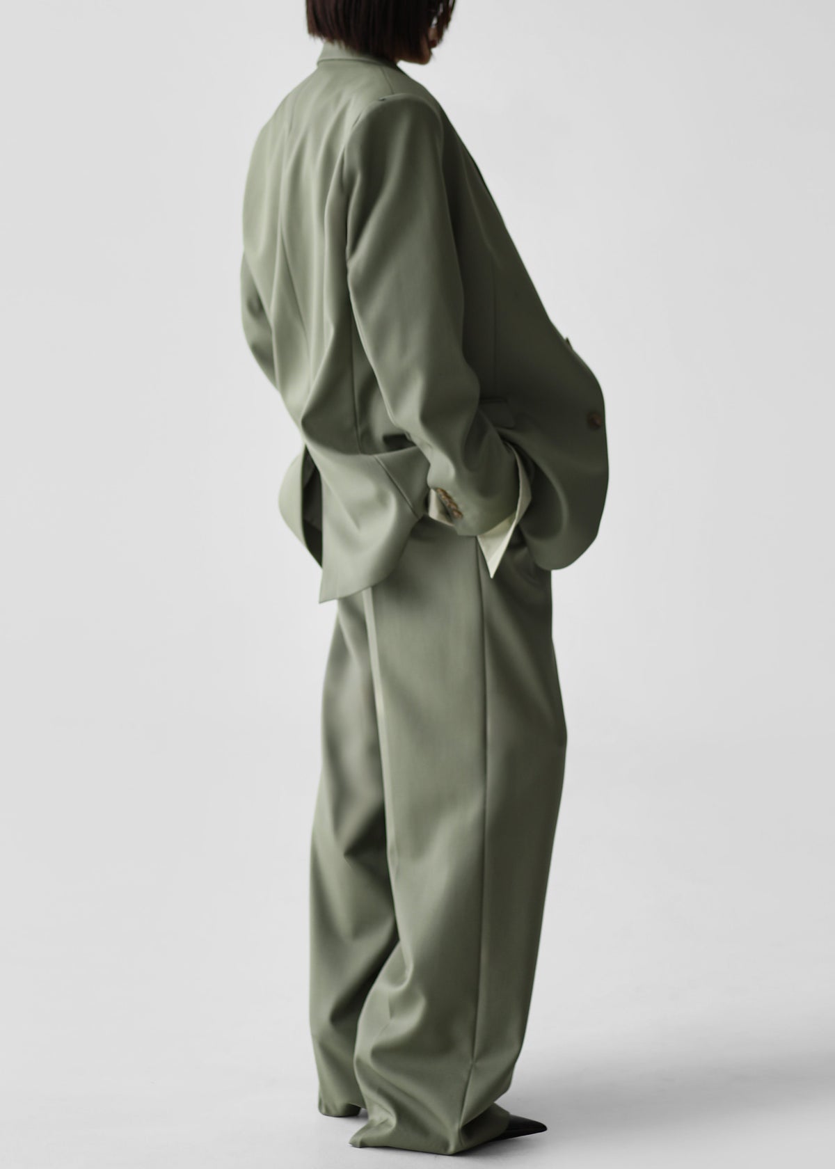 Trosa Straight Trousers - Pale Olive - 7