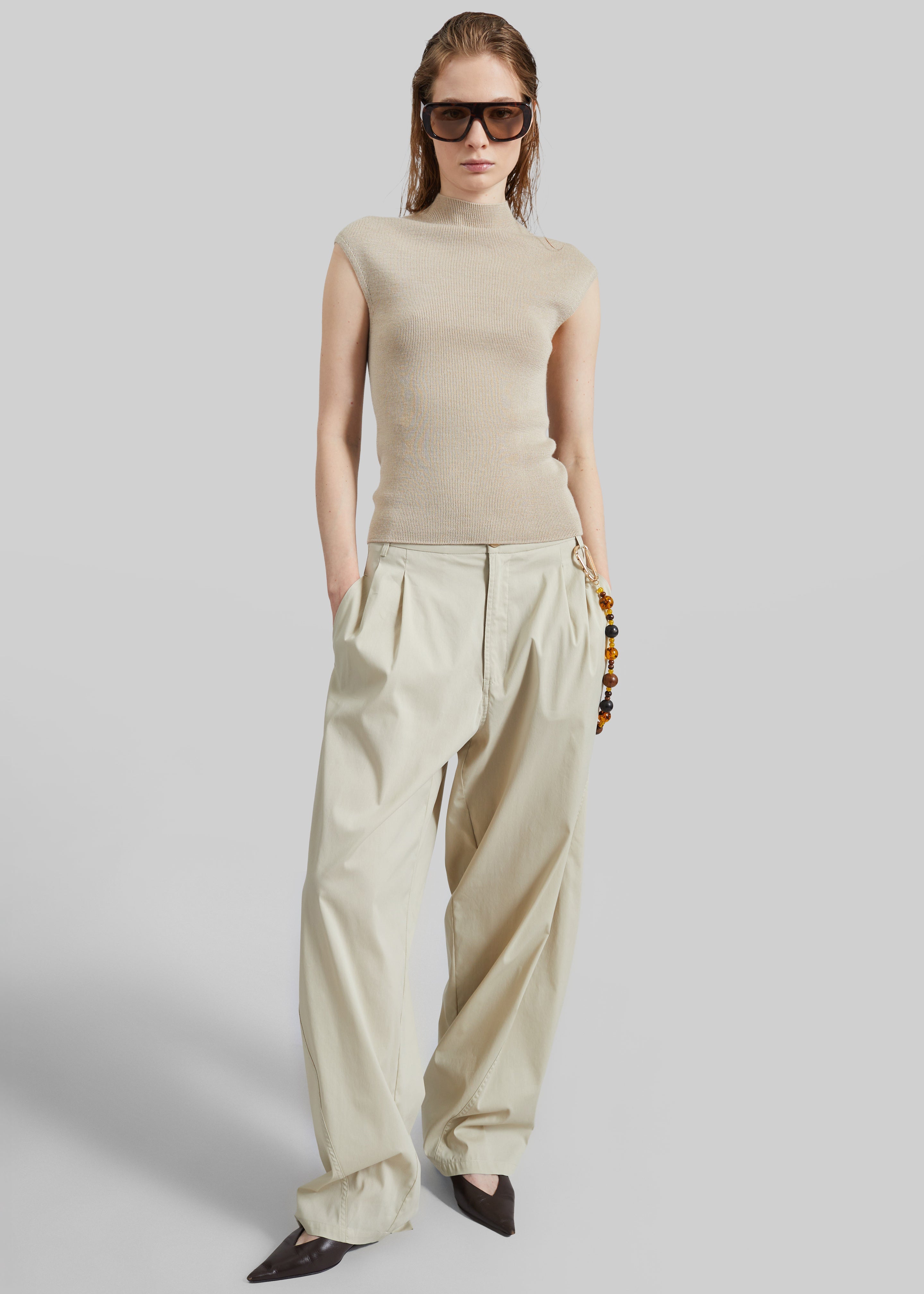 Troyes Knit Top - Beige - 4