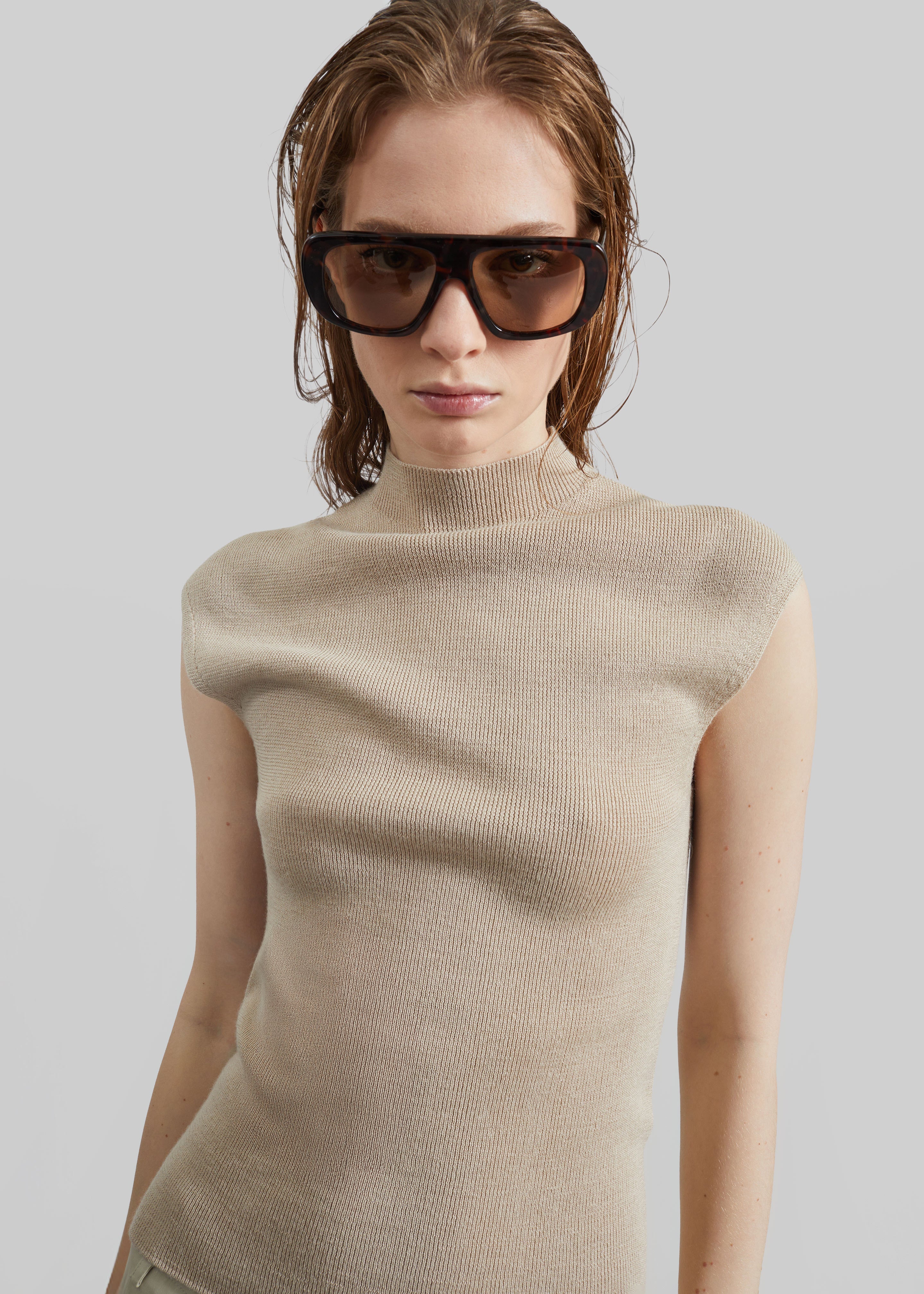 Troyes Knit Top - Beige - 5