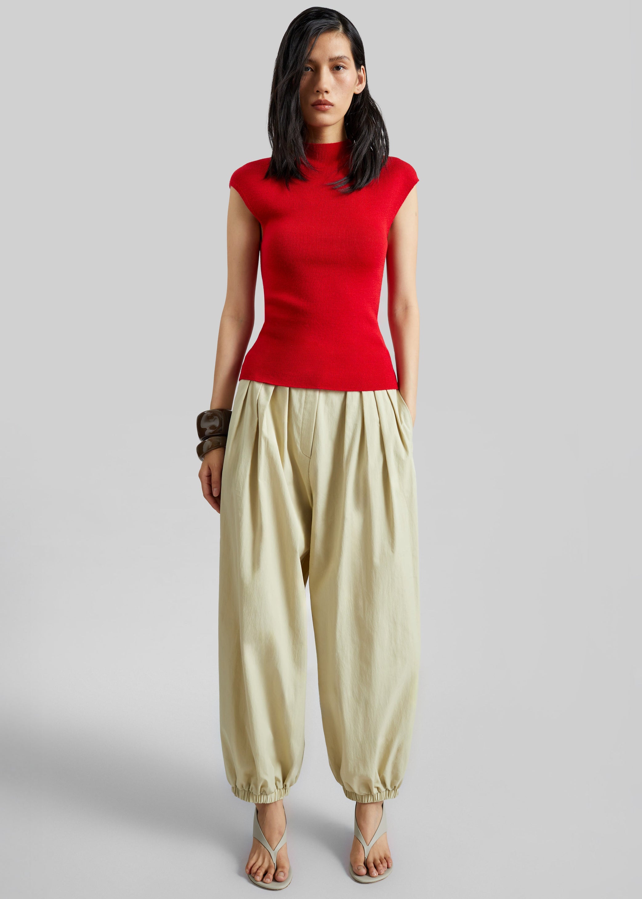 Shop the look image for Troyes Knit Top - Red