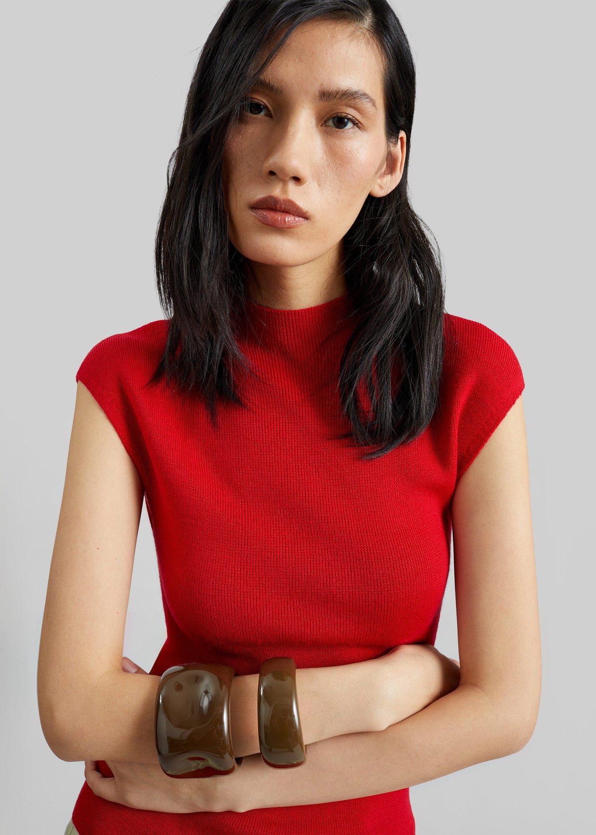 Troyes Knit Top - Red - 1