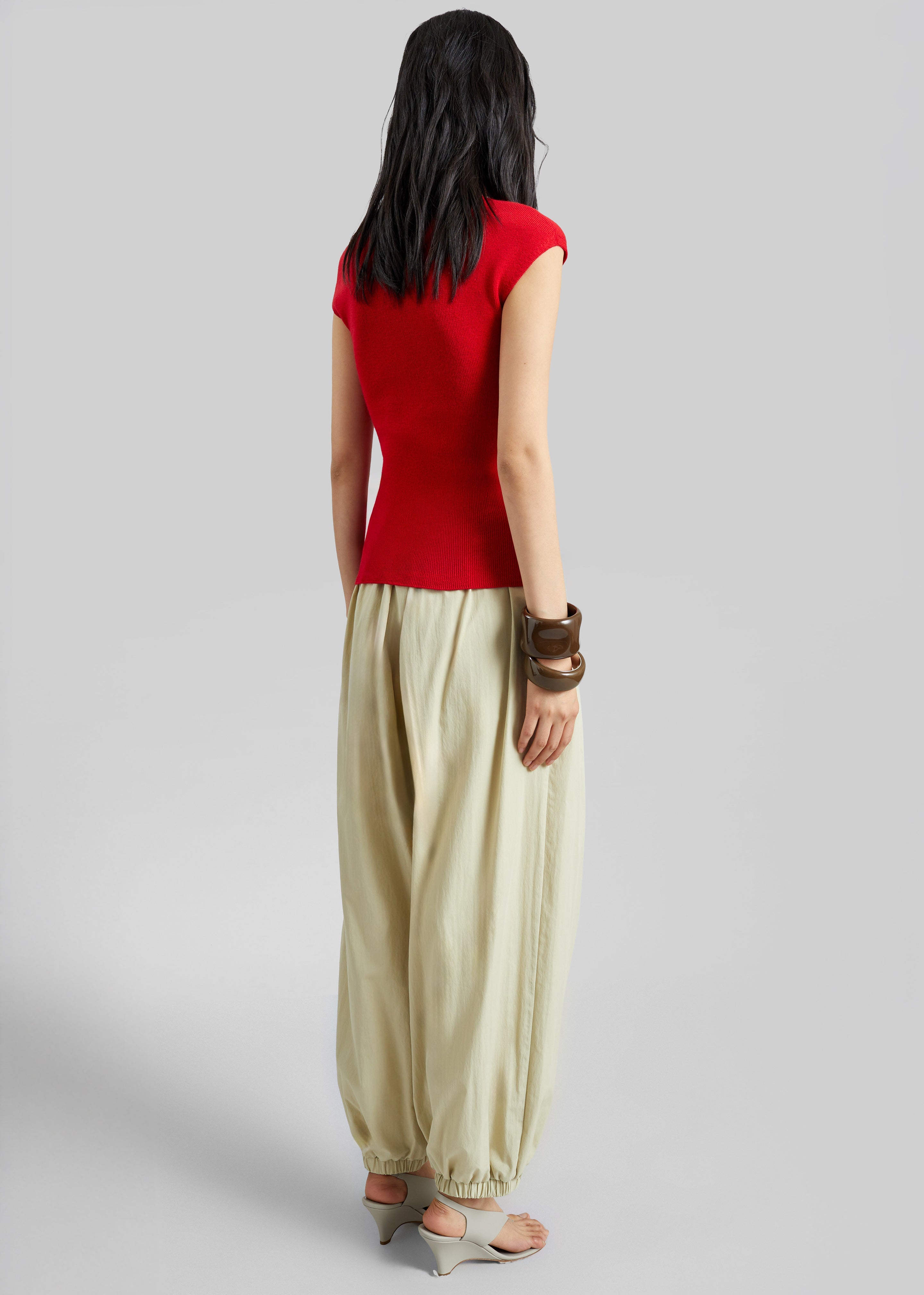 Troyes Knit Top - Red - 5