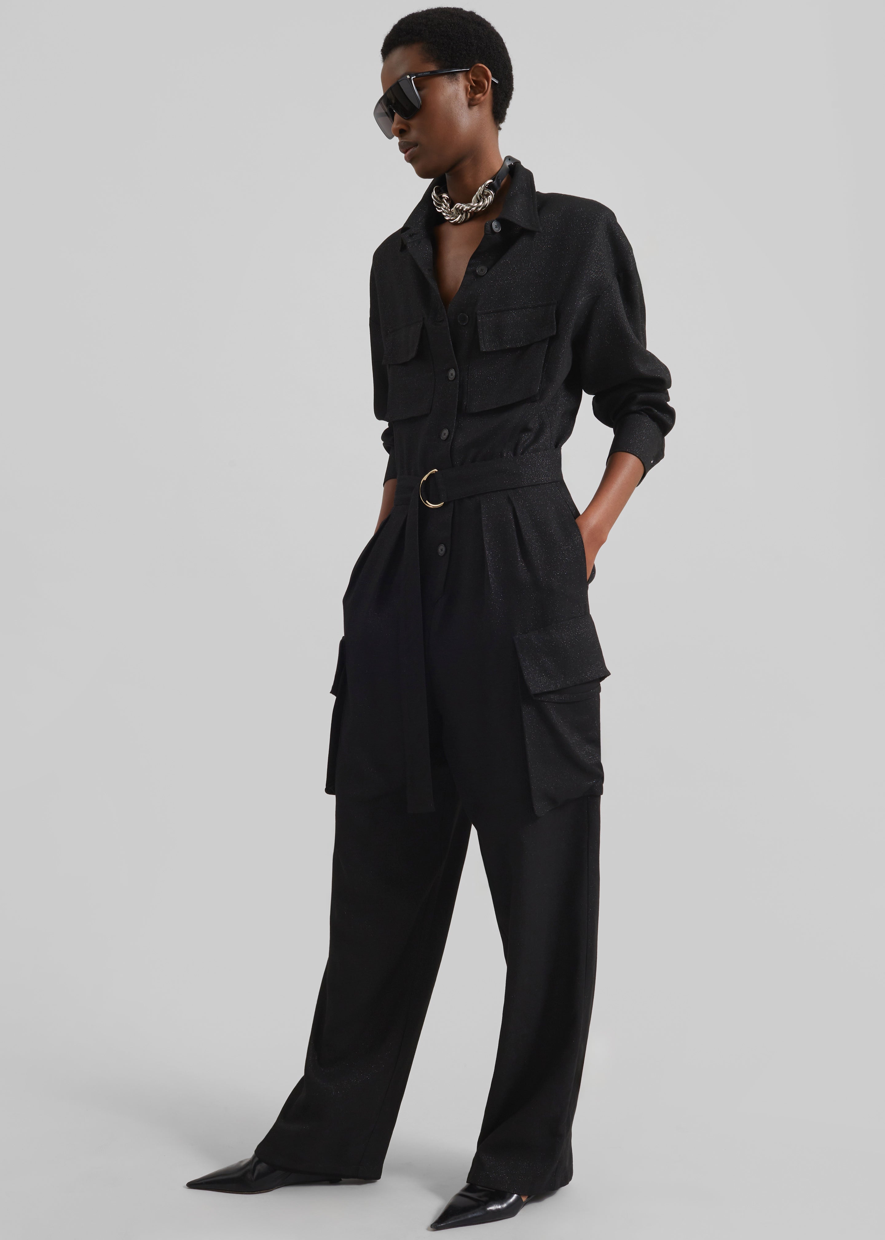 Tulare Shimmer Jumpsuit - Black - 5