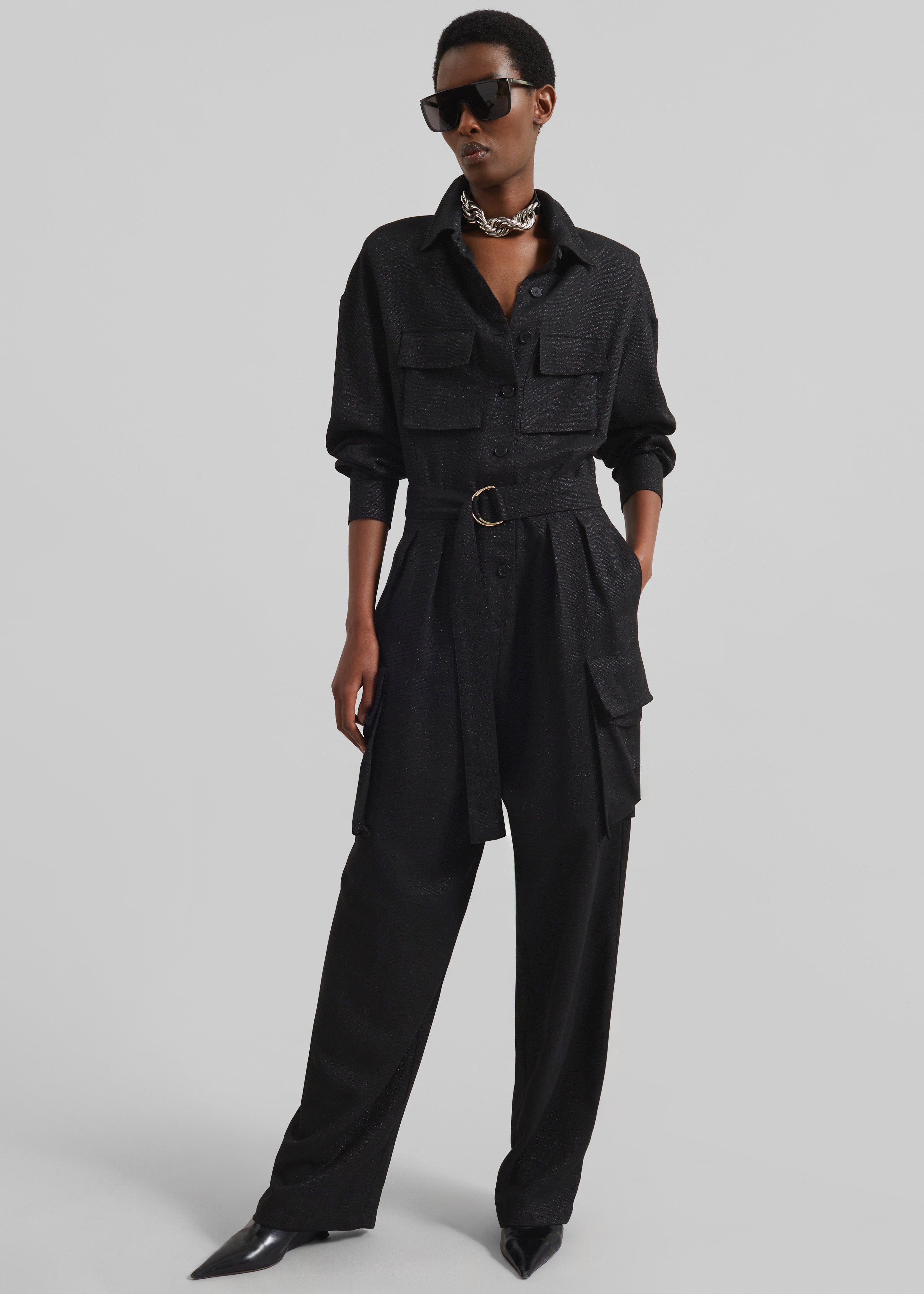 Tulare Shimmer Jumpsuit - Black - 6