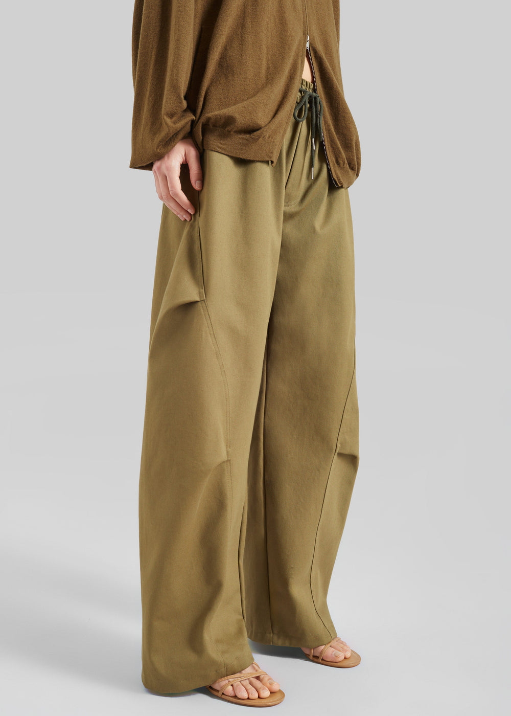 Tulsa Curved Pants - Dark Olive - 1