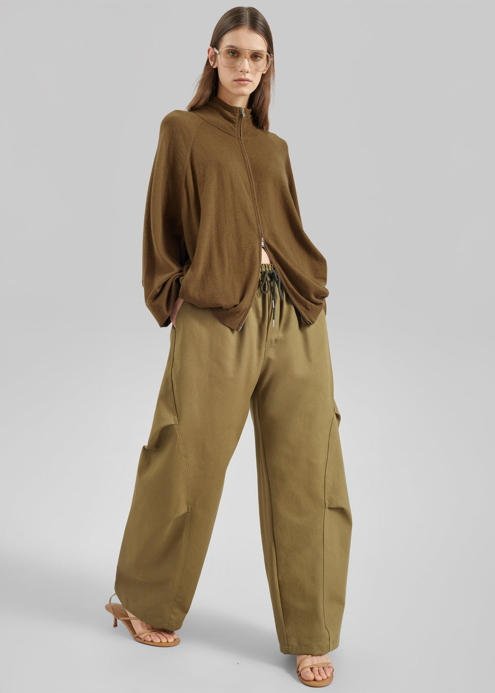 Tulsa Curved Pants - Dark Olive