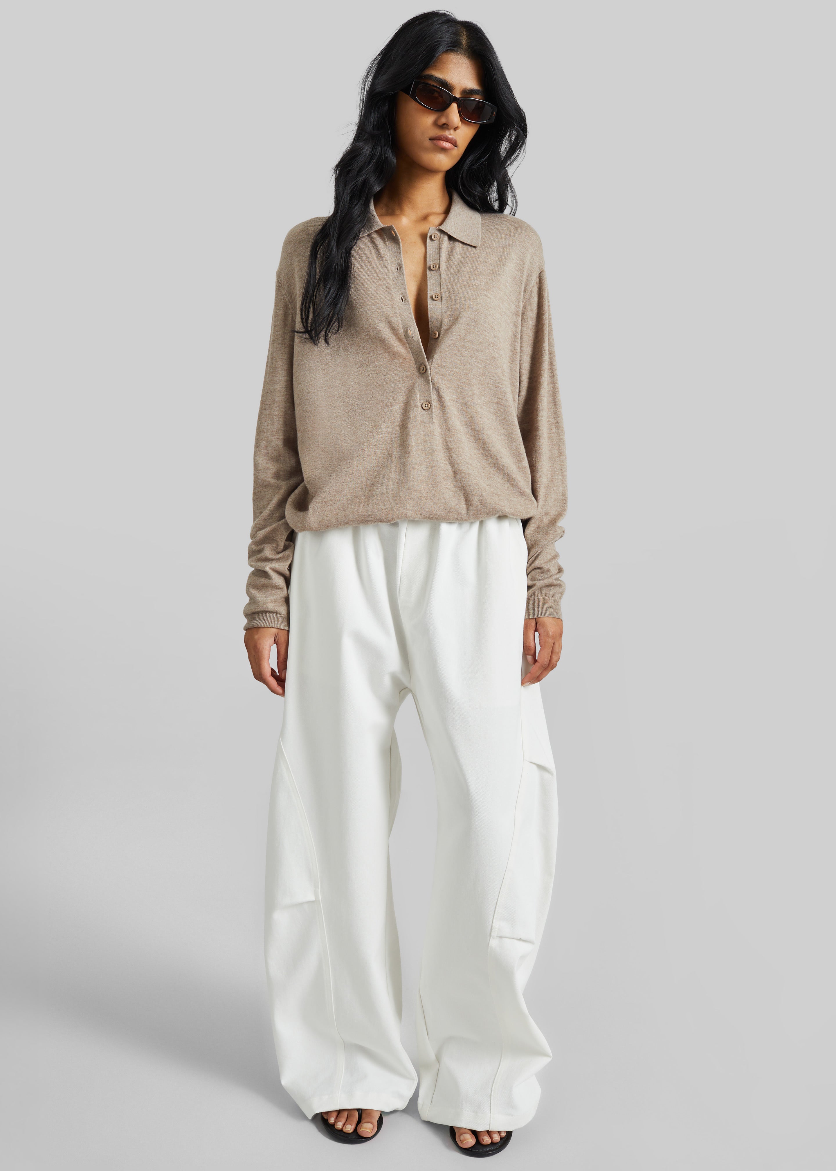 Tulsa Curved Pants - White – The Frankie Shop Europe