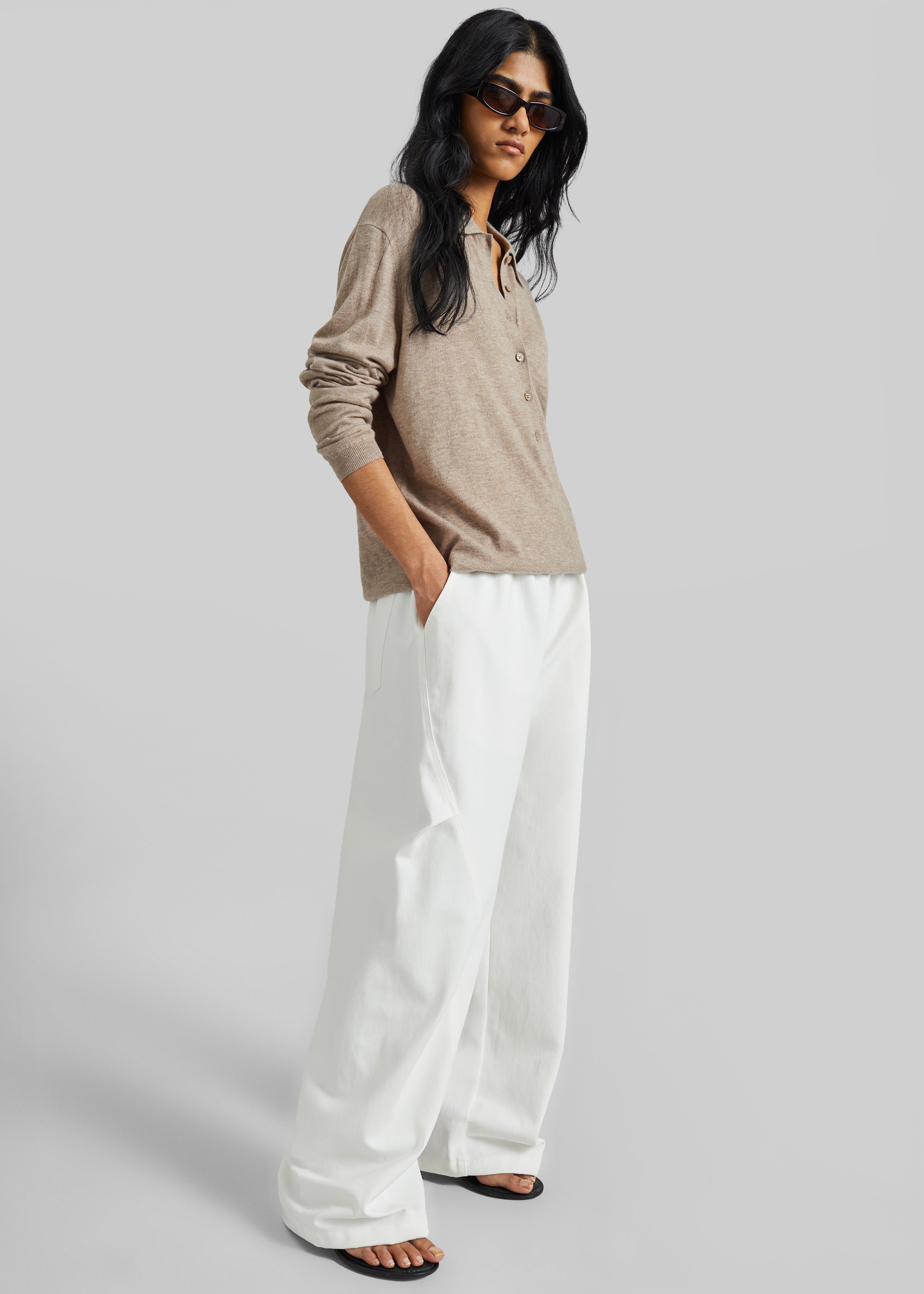 Tulsa Curved Pants - White – The Frankie Shop Europe
