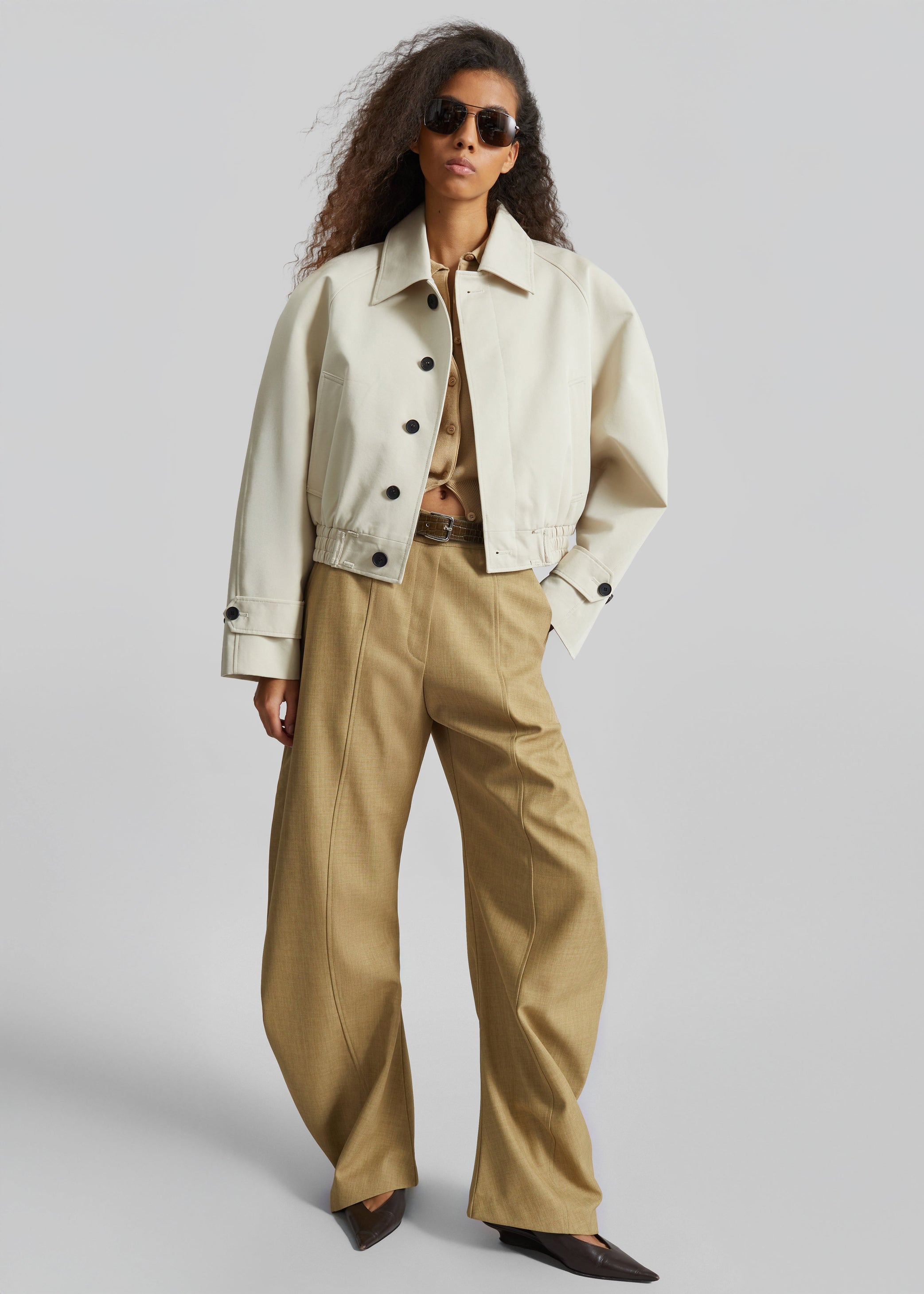 Shop the look image for Turenne Curved Jacket - Beige