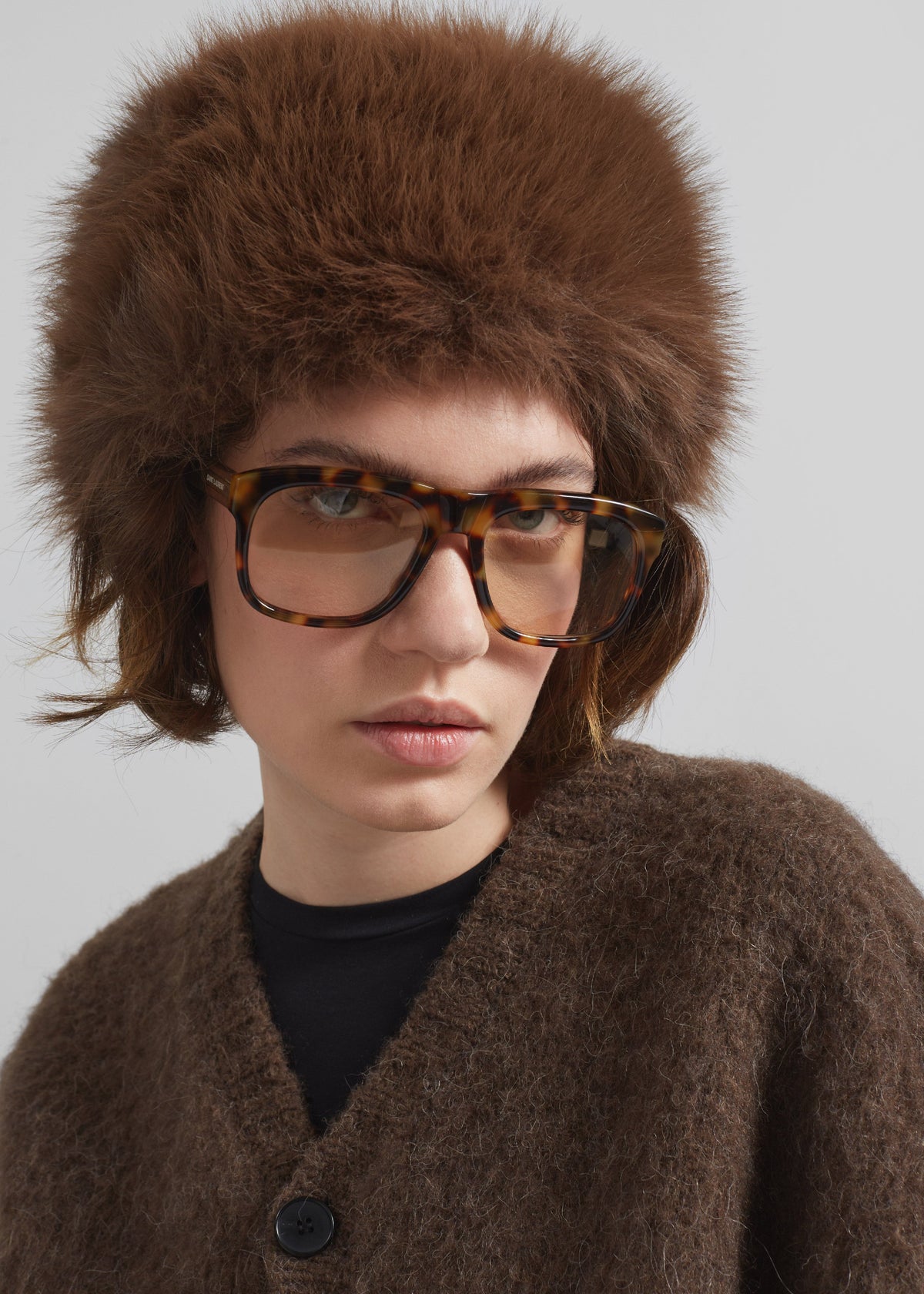 Umea Faux Fur Hat - Brown - 4