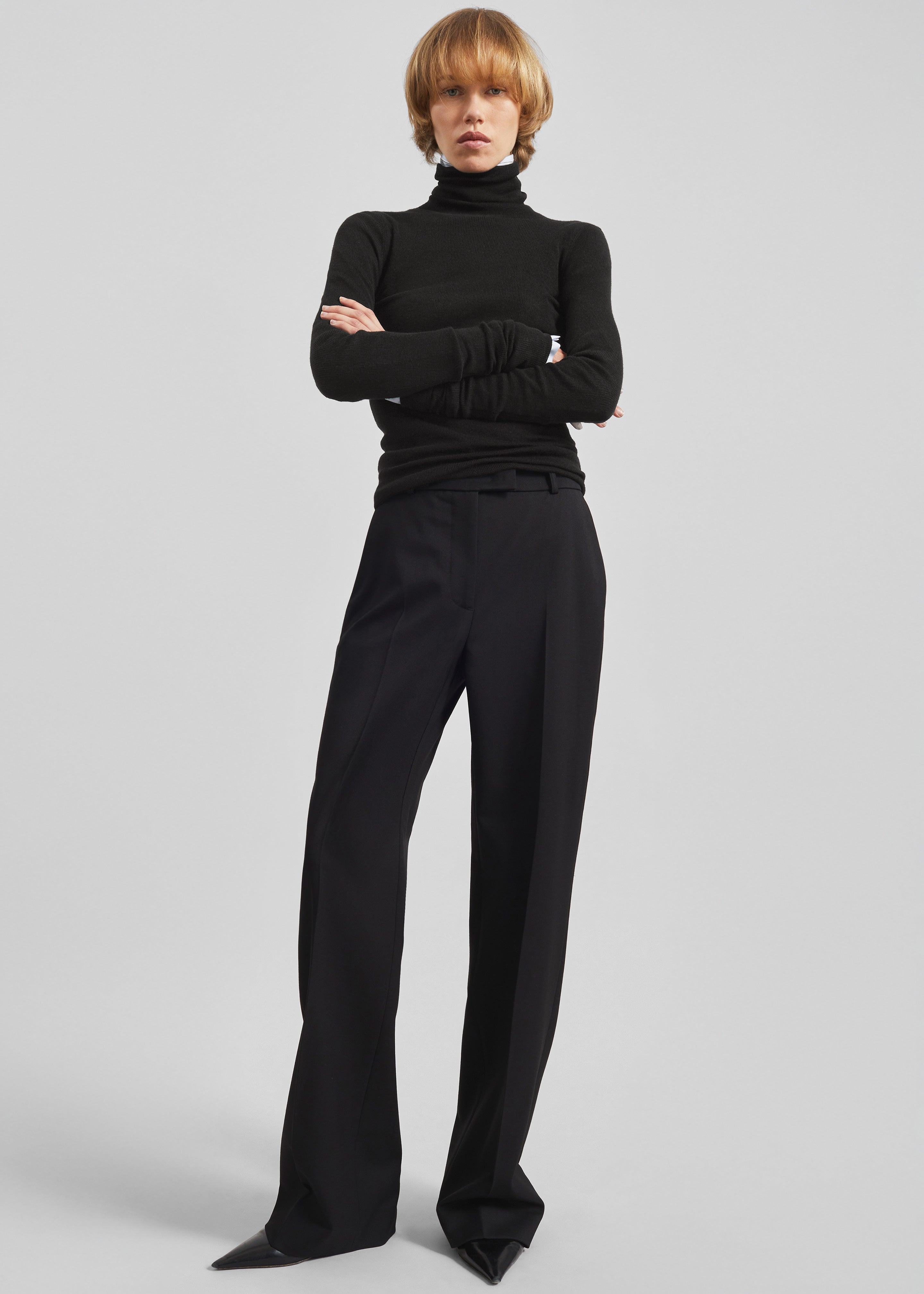 Utica Thin Turtleneck Sweater - Black - 3