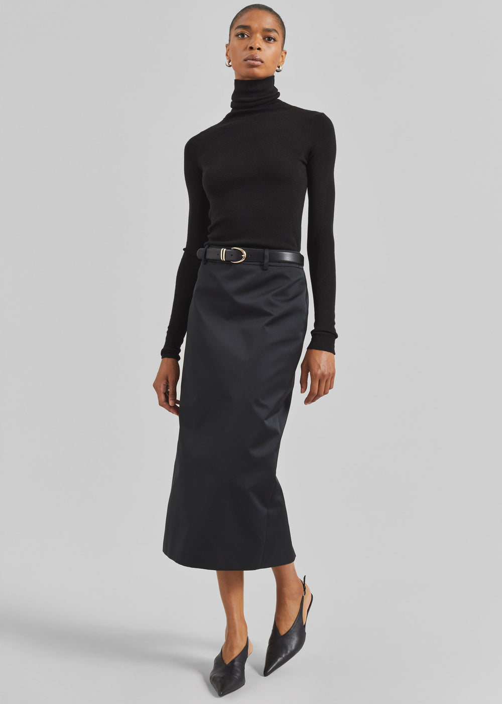 Utica Thin Turtleneck Sweater - Black