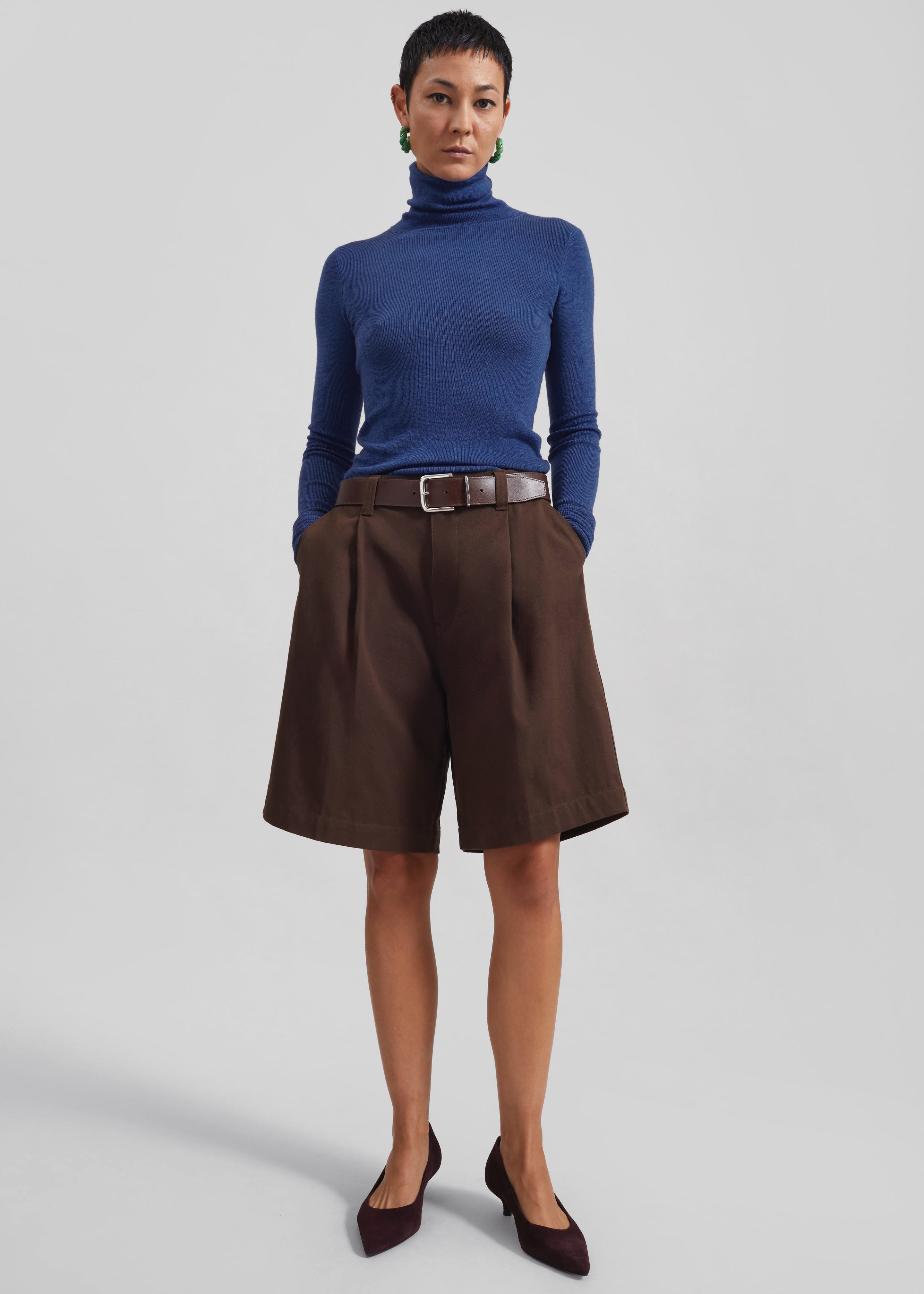 Utica Thin Turtleneck Sweater - Blue - 7