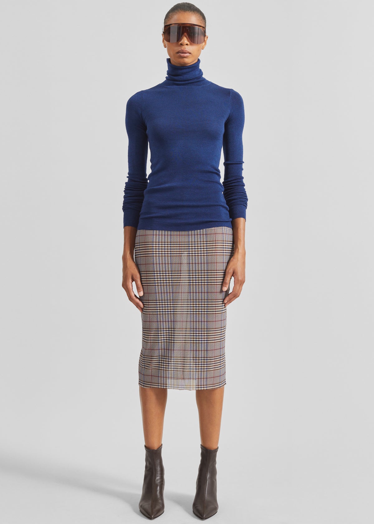 Utica Thin Turtleneck Sweater - Blue - 5