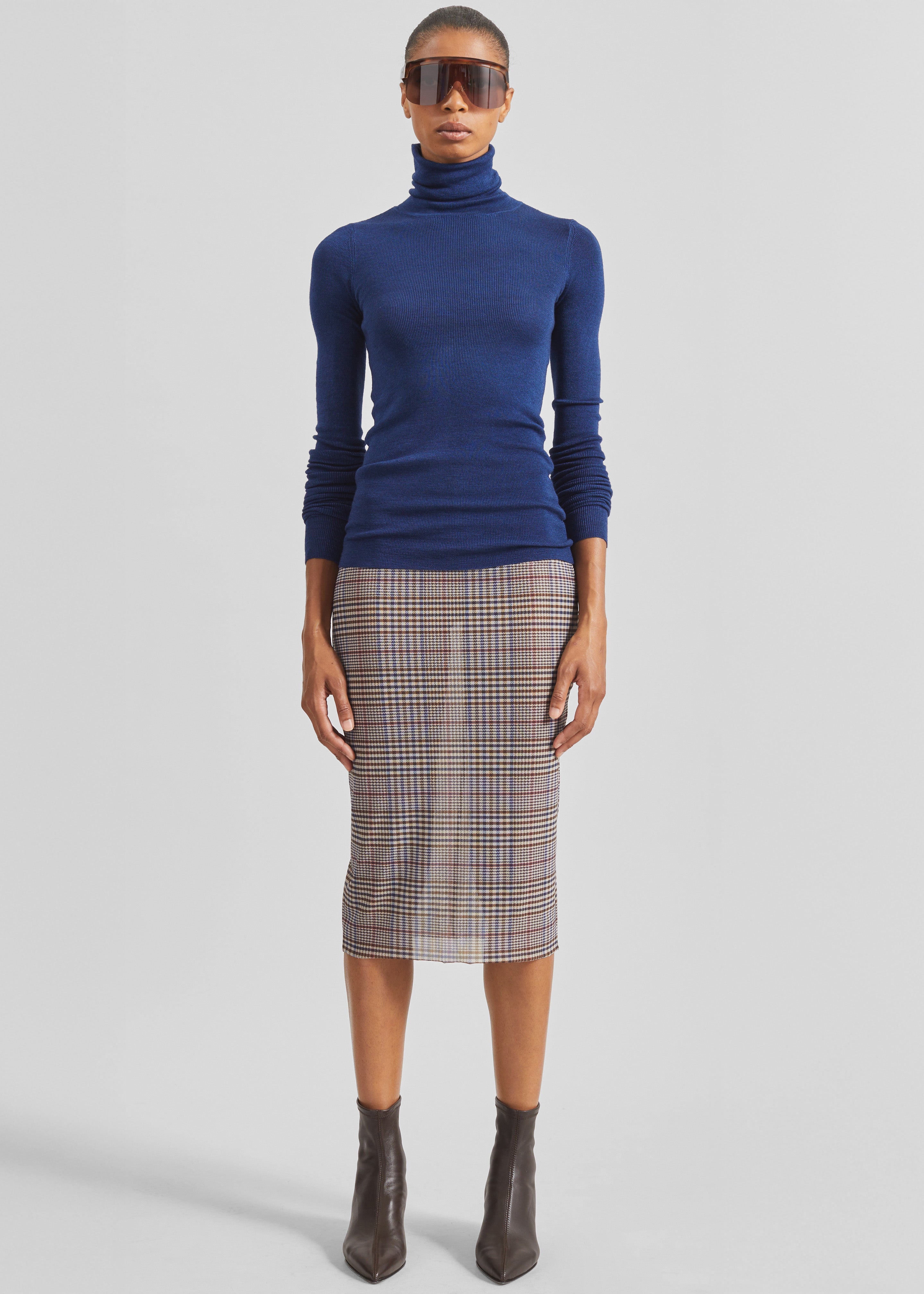 Utica Thin Turtleneck Sweater - Blue - 5