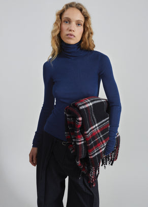 Utica Thin Turtleneck Sweater - Blue