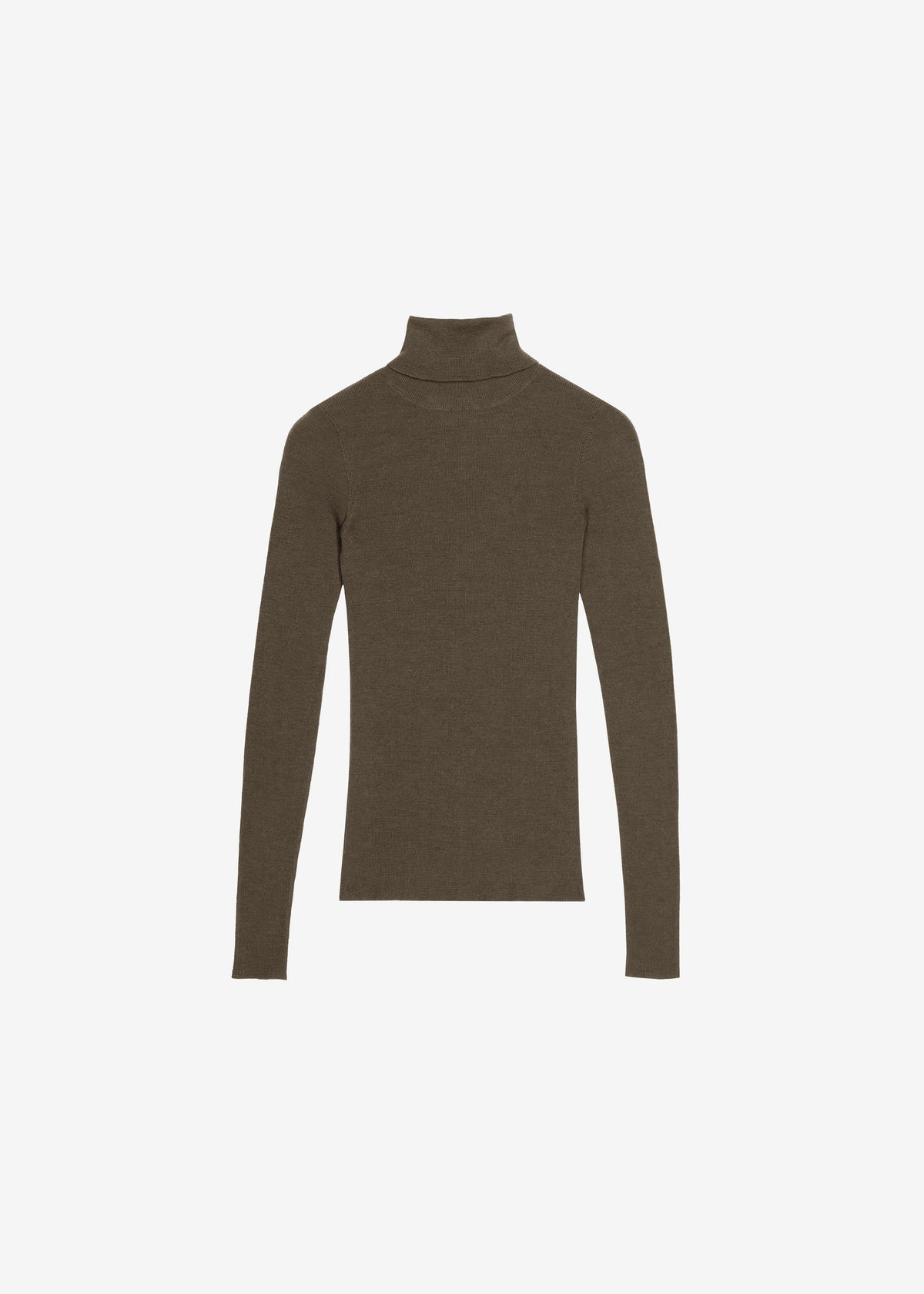 Utica Thin Turtleneck Sweater - Olive - 5