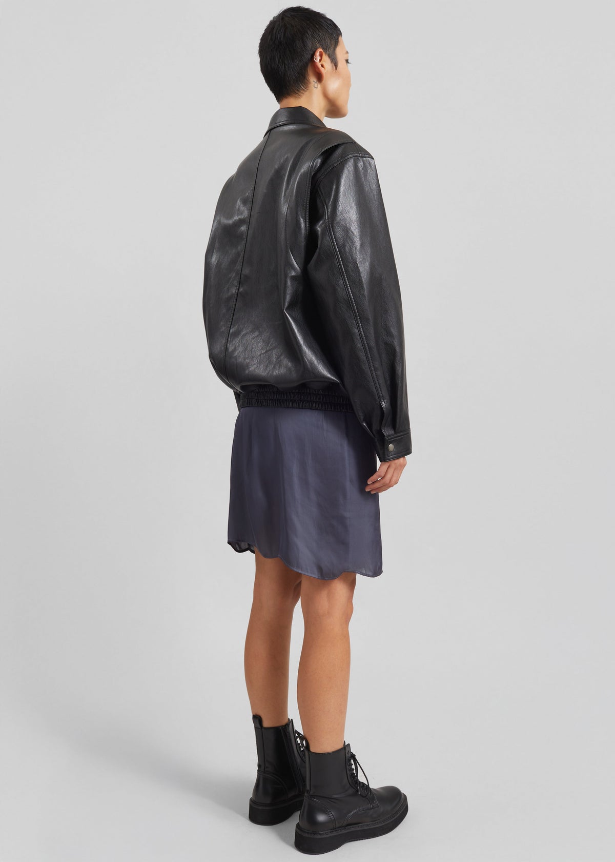 Utrecht Faux Leather Buckle Jacket - Black - 5