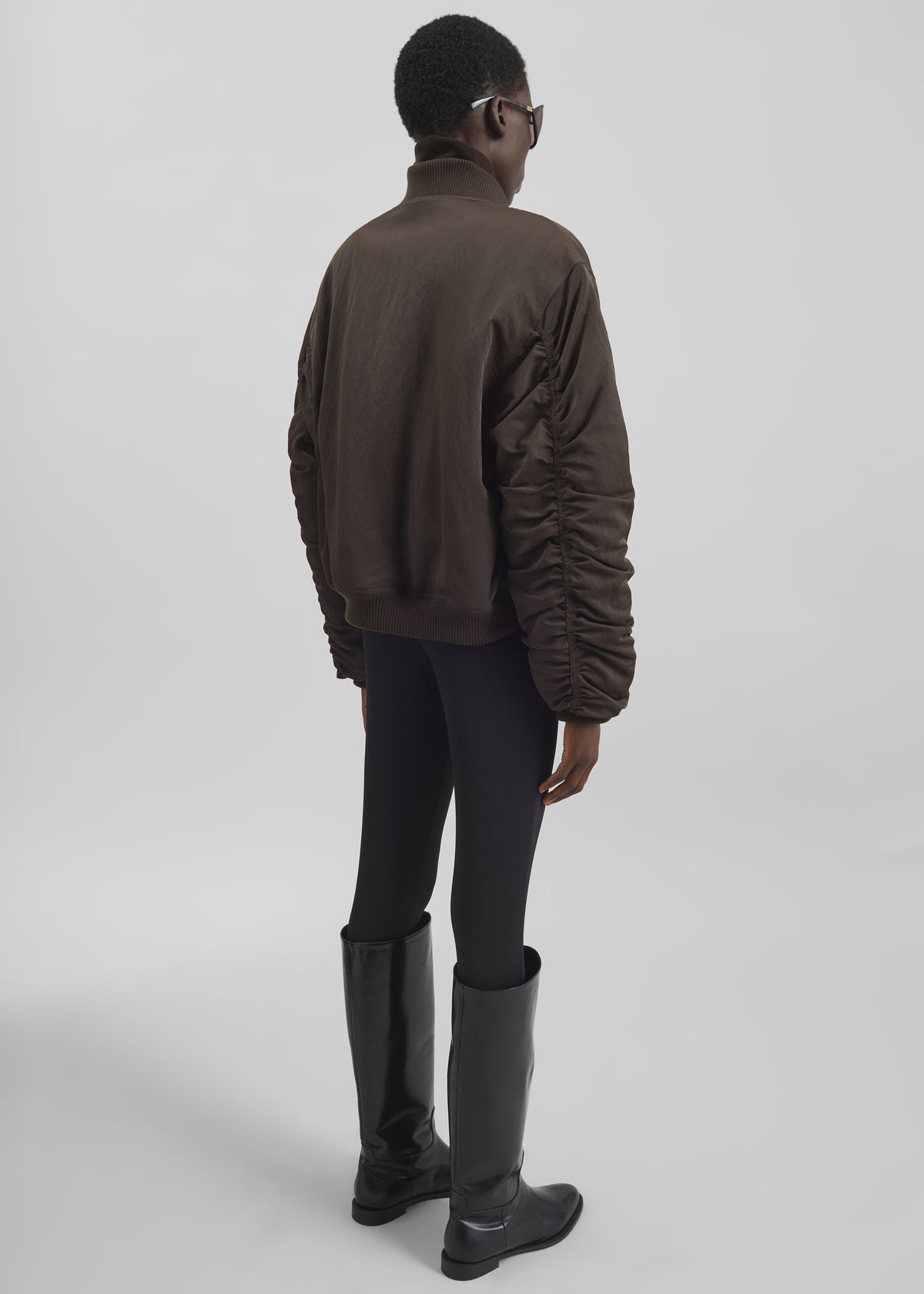 Valdres Padded Bomber Jacket - Brown - 7