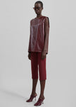 Valentina Capri Pants - Burgundy