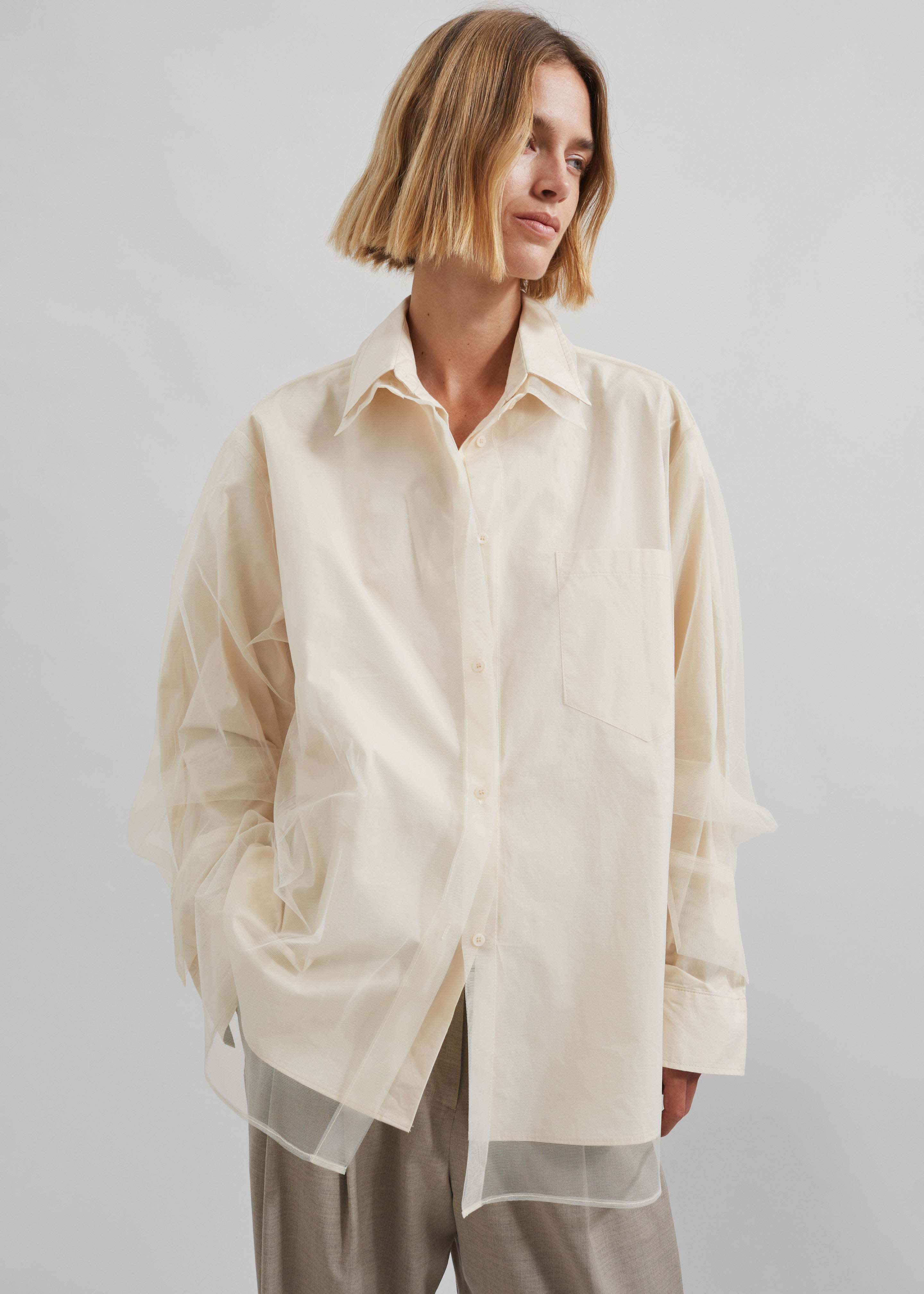 Valetta Double Shirt - Ivory - 3