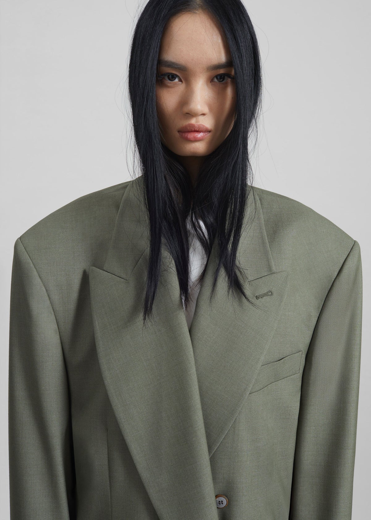 Valter Oversized Blazer - Pale Olive - 3