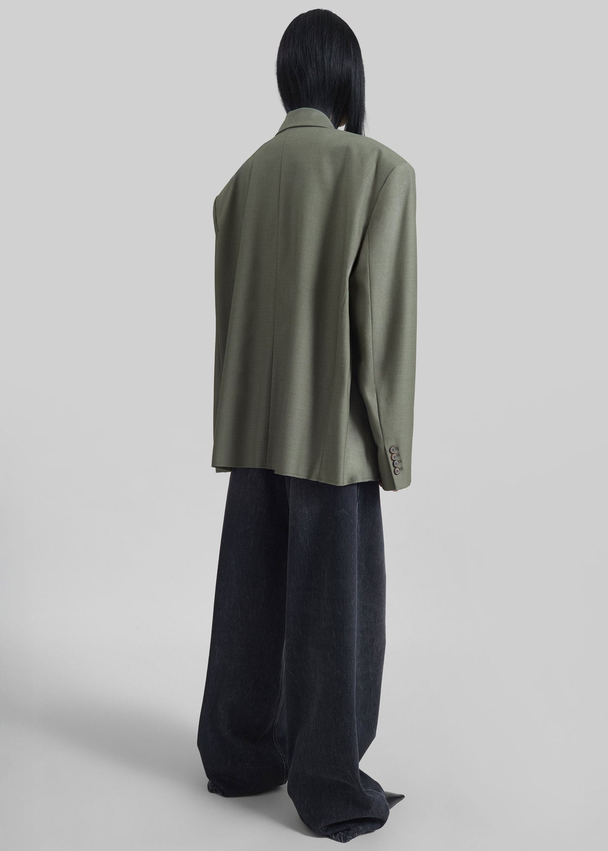 Valter Oversized Blazer - Pale Olive - 8