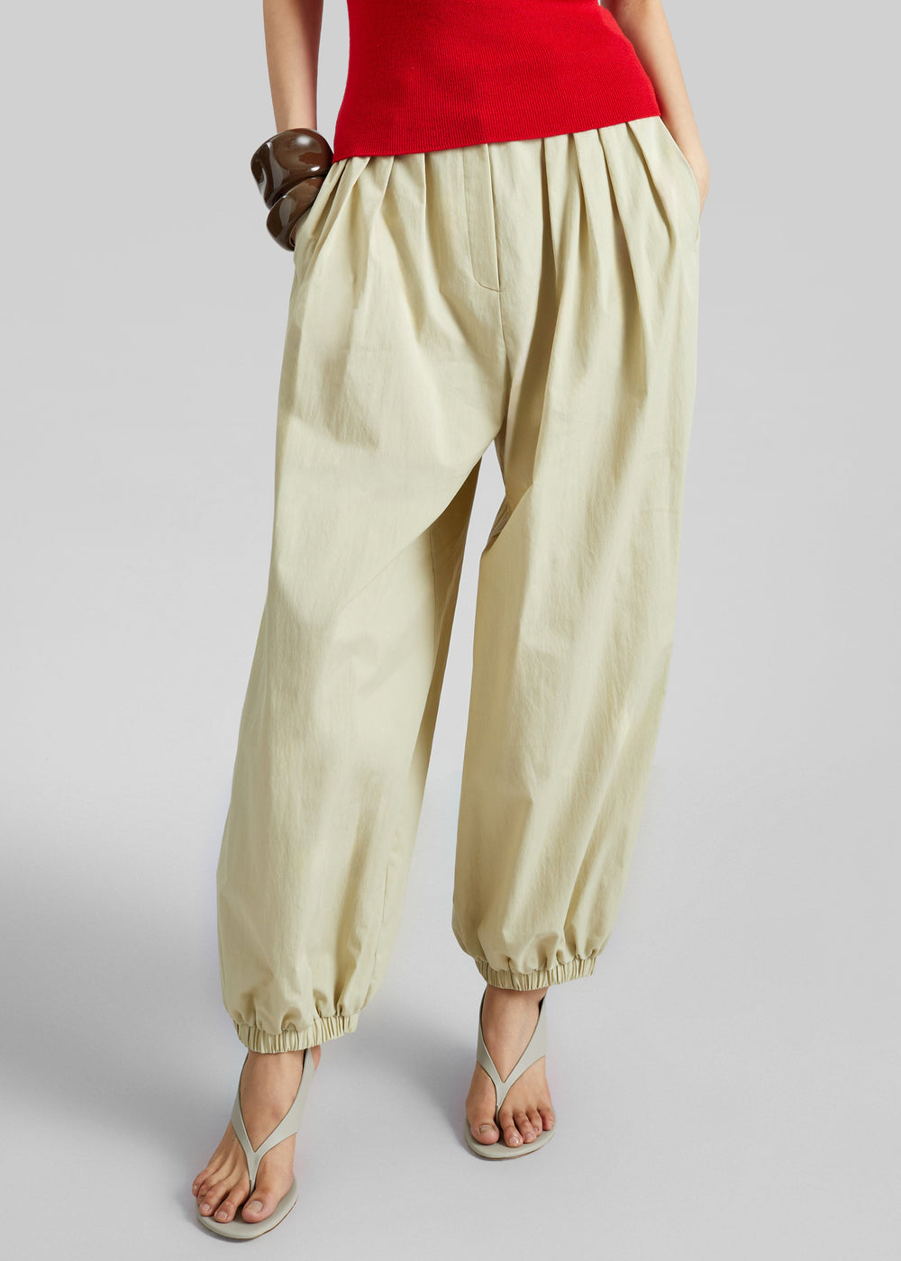 Vannes Balloon Pants - Beige - 1