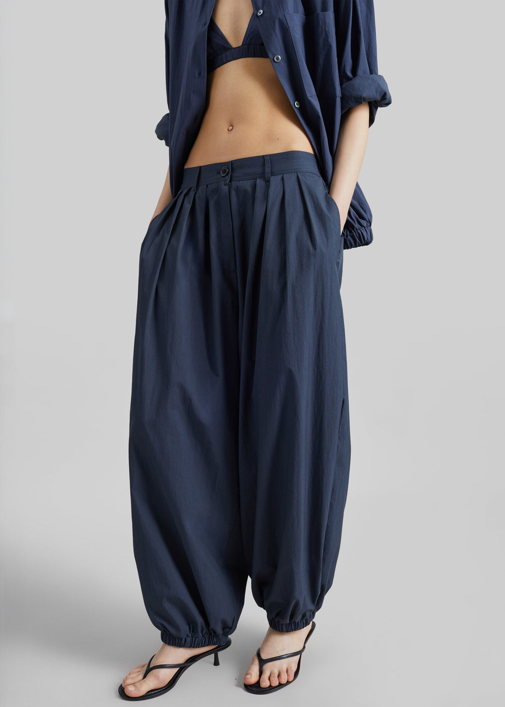 Vannes Balloon Pants - Navy - 1