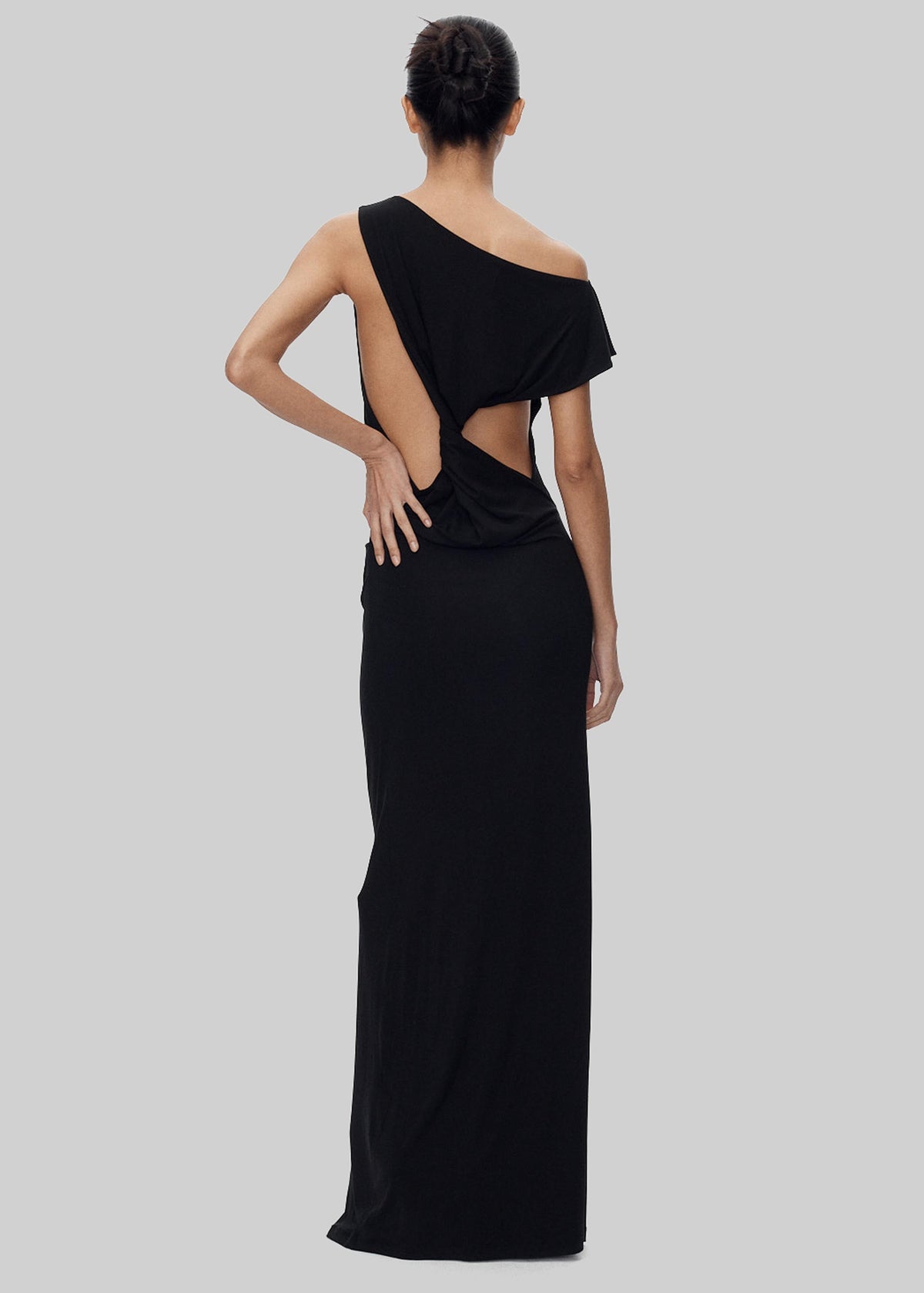 Varena Twisted Cut-Out Maxi Dress - Black - 7