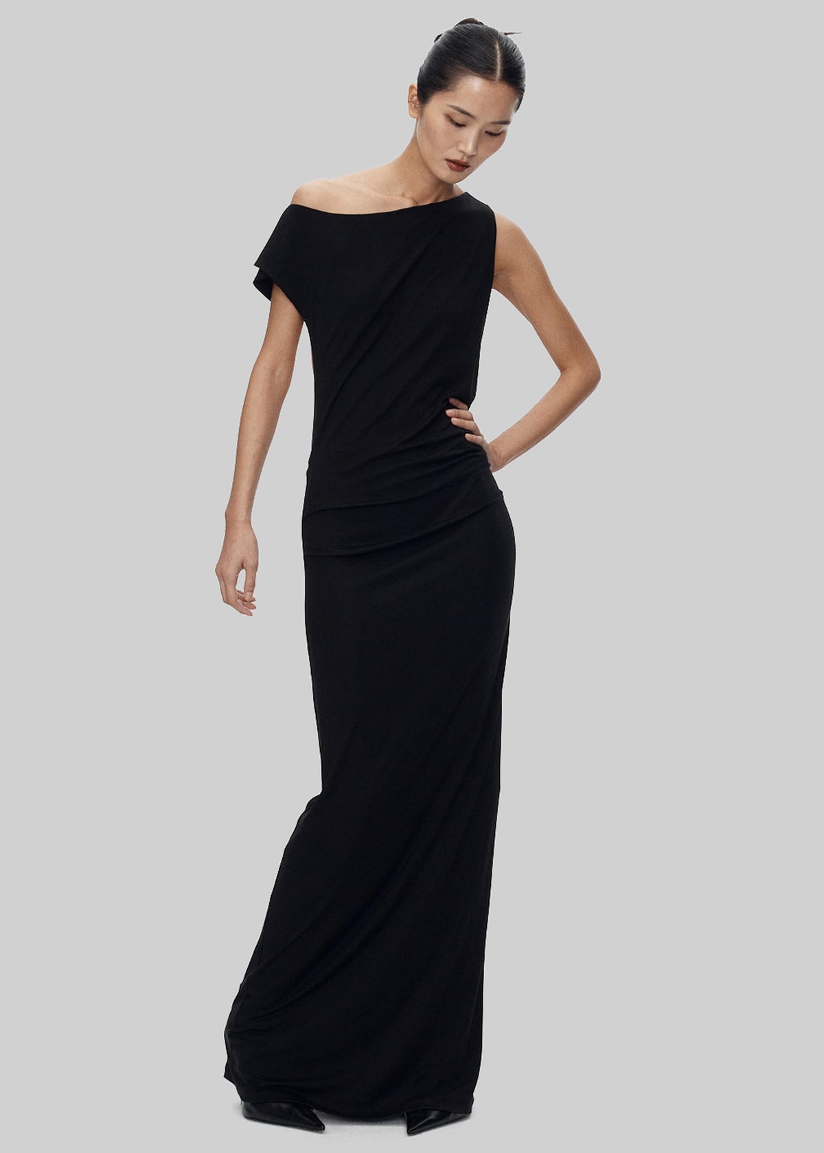 Varena Twisted Cut-Out Maxi Dress - Black - 2