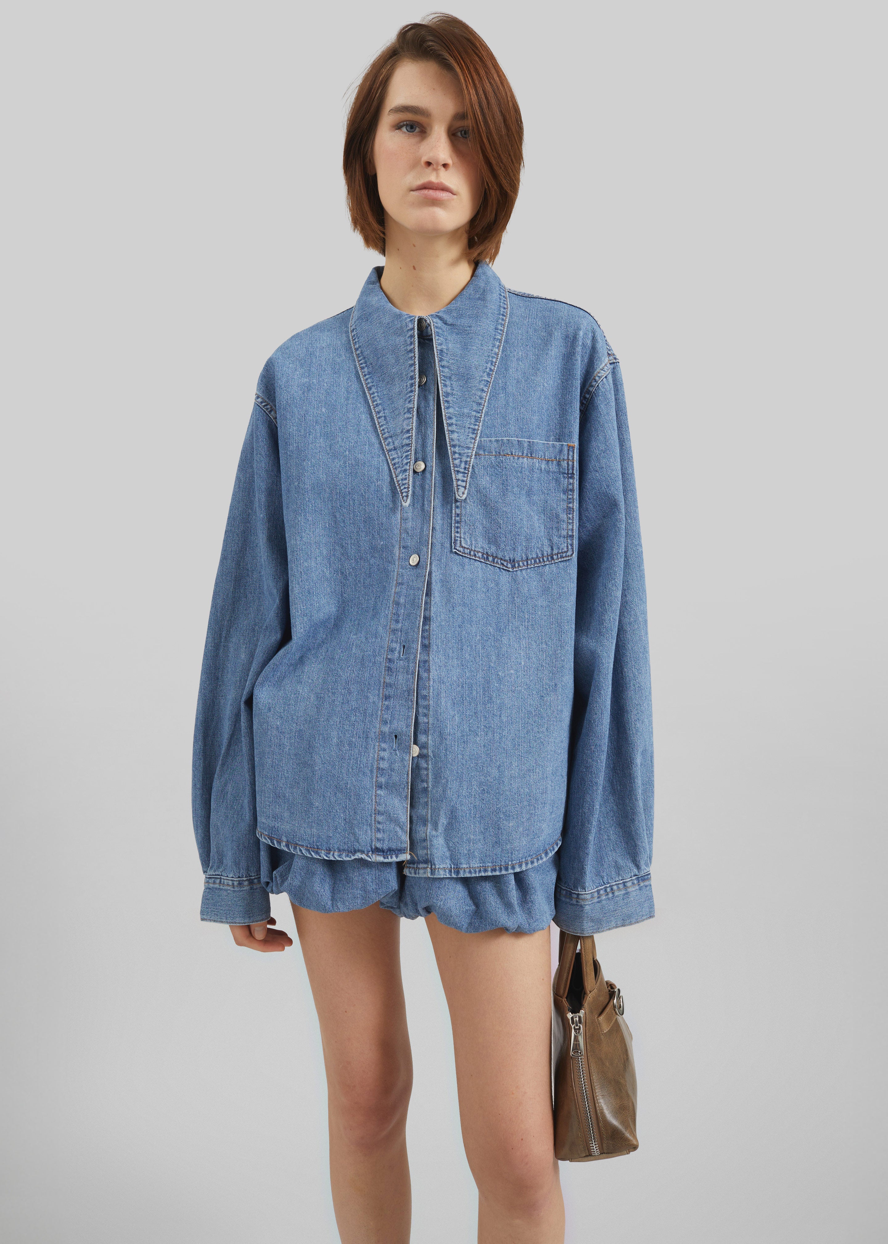 Varzy Denim Shirt - Medium Wash - 4