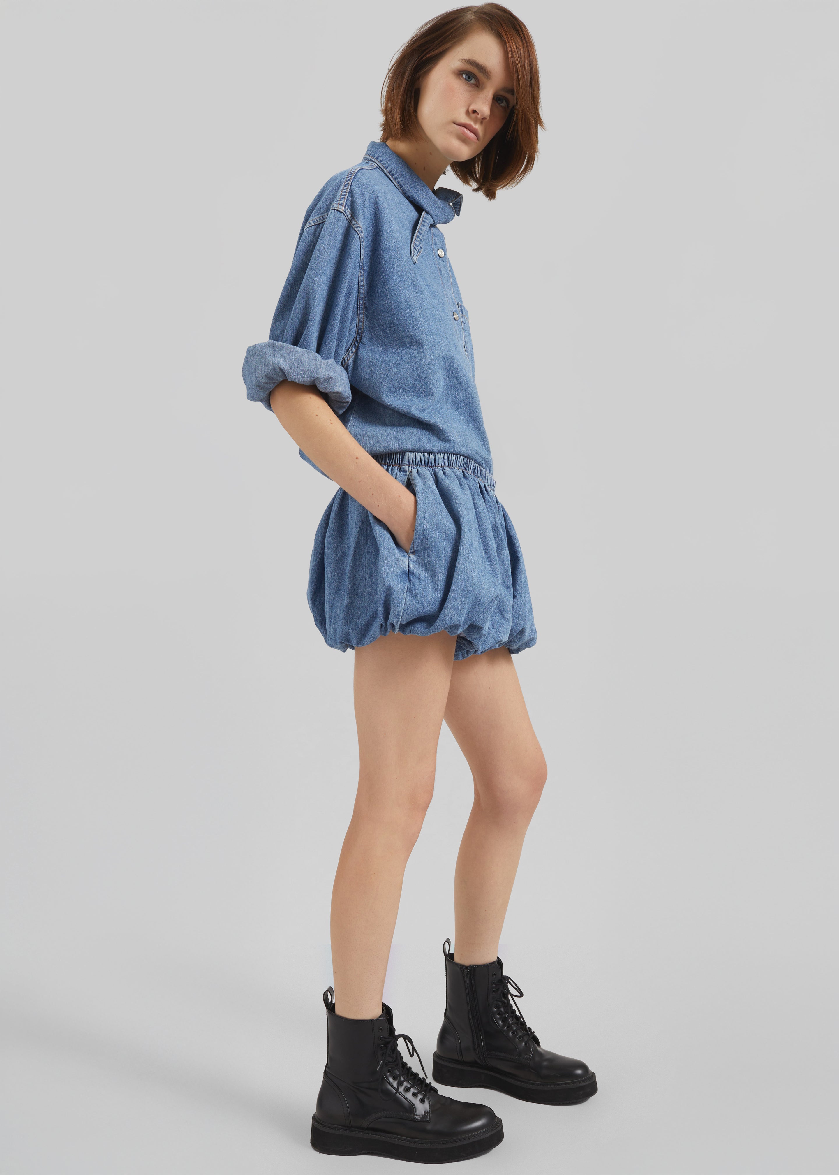 Varzy Denim Shirt - Medium Wash - 7