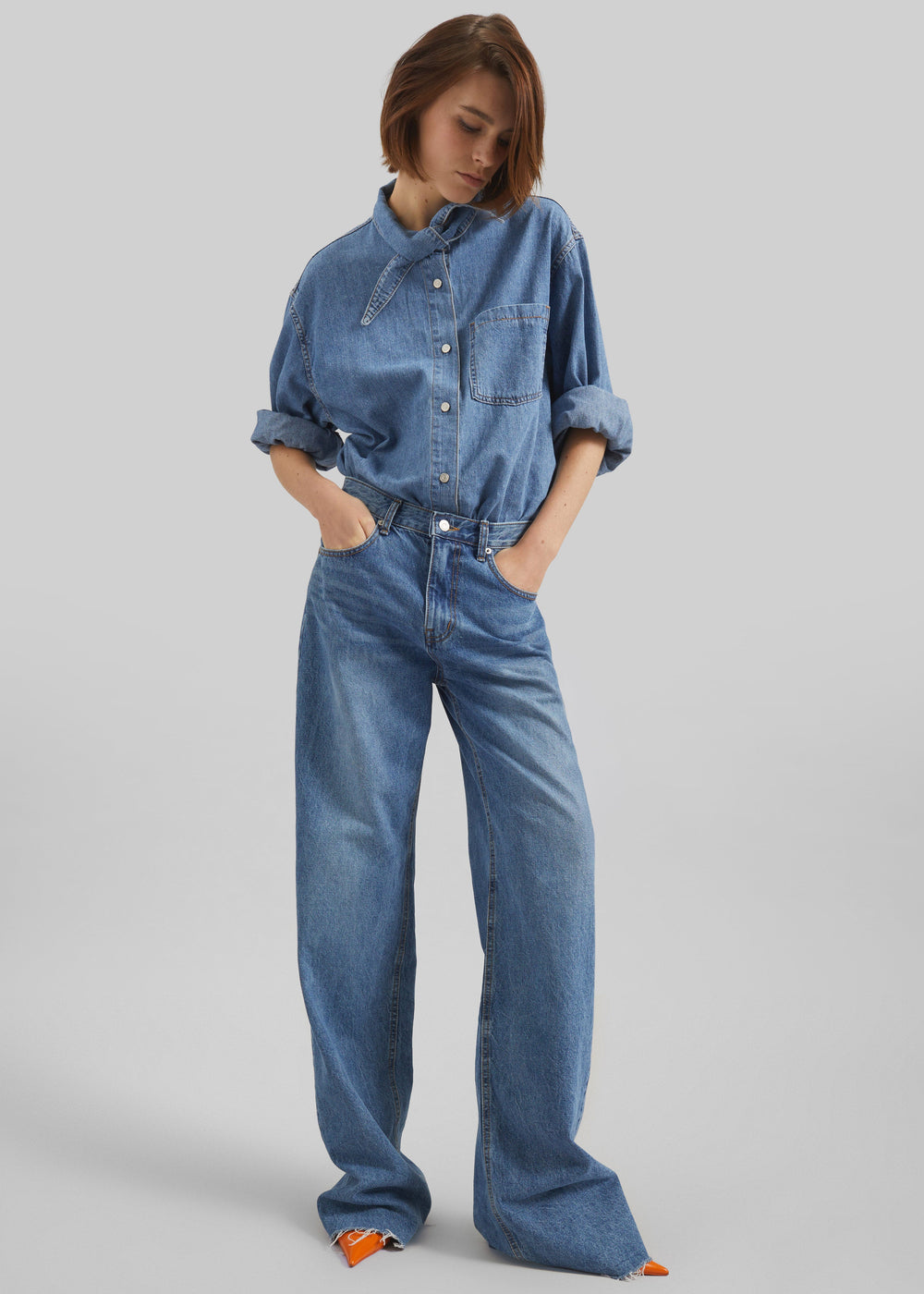 Varzy Denim Shirt - Medium Wash