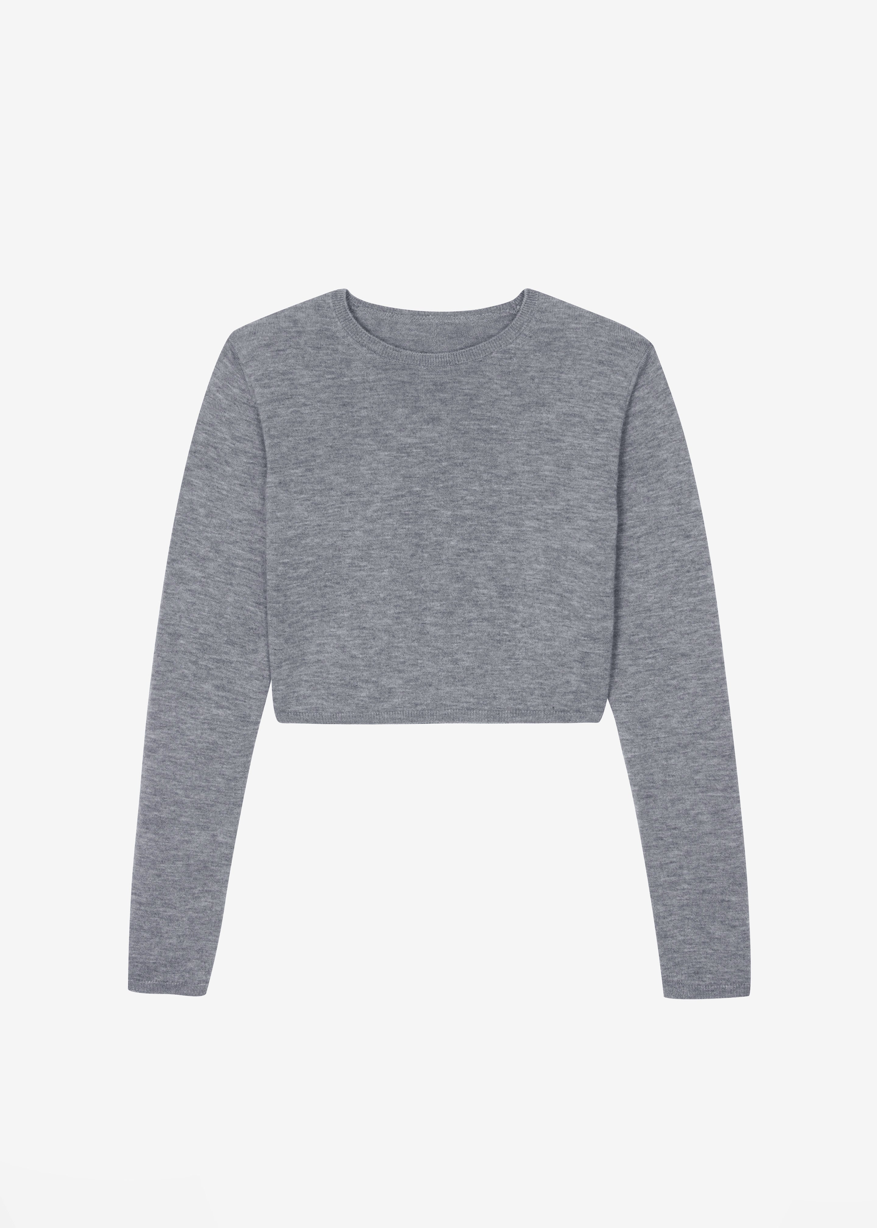 Veer Zip Cropped Sweater - Grey - 7