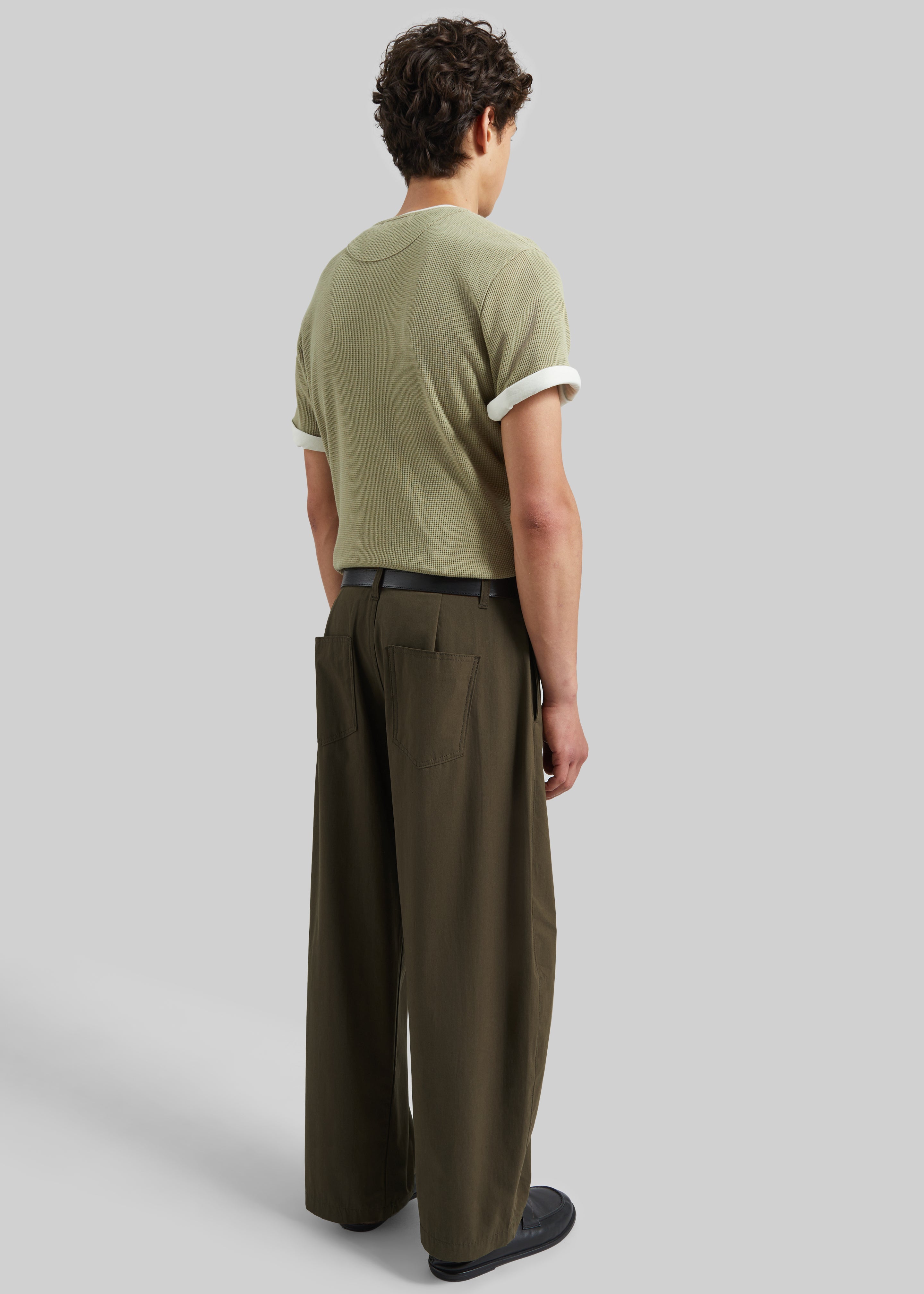 Velet Barrel Leg Pants - Olive Brown - 5