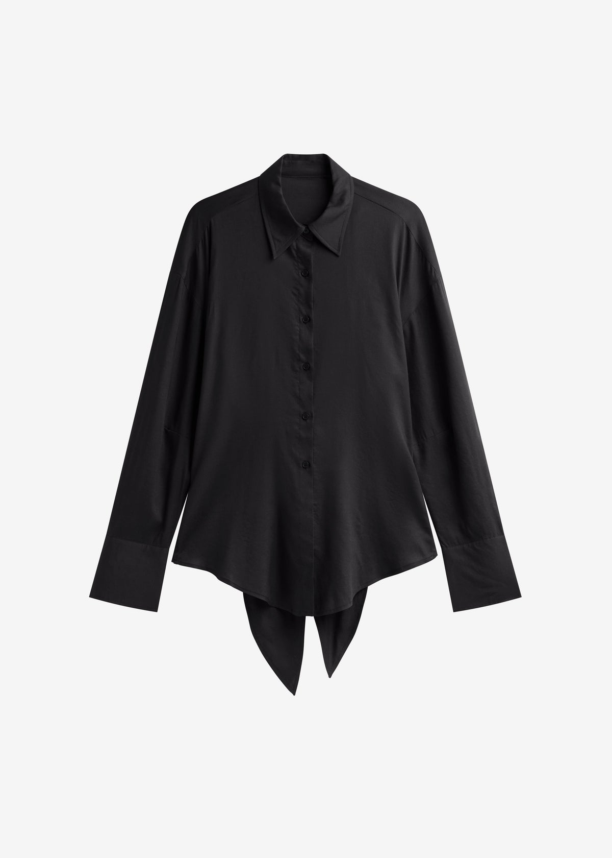 Velia Cut-Out Back Shirt - Black - 6