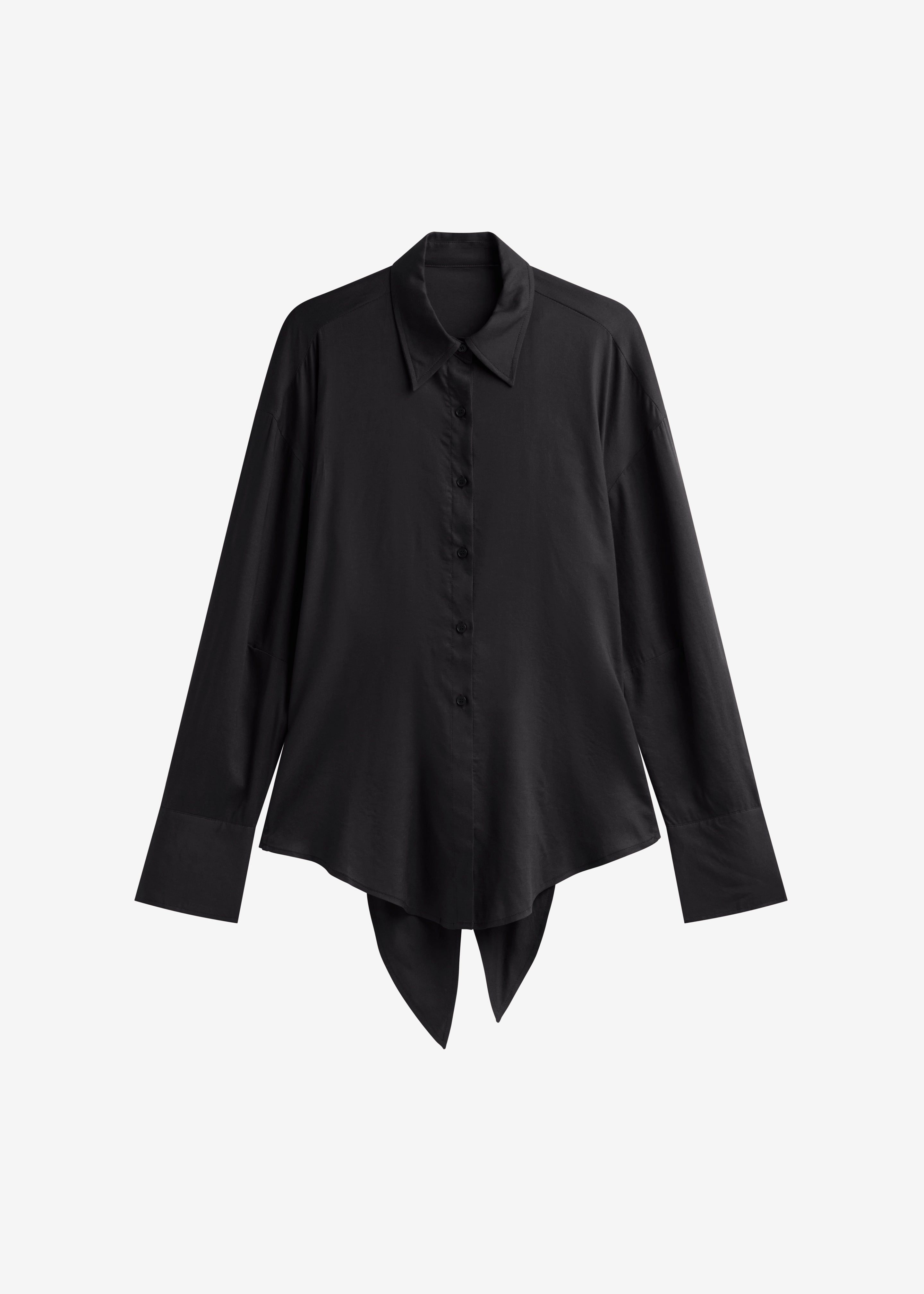 Velia Cut-Out Back Shirt - Black - 6